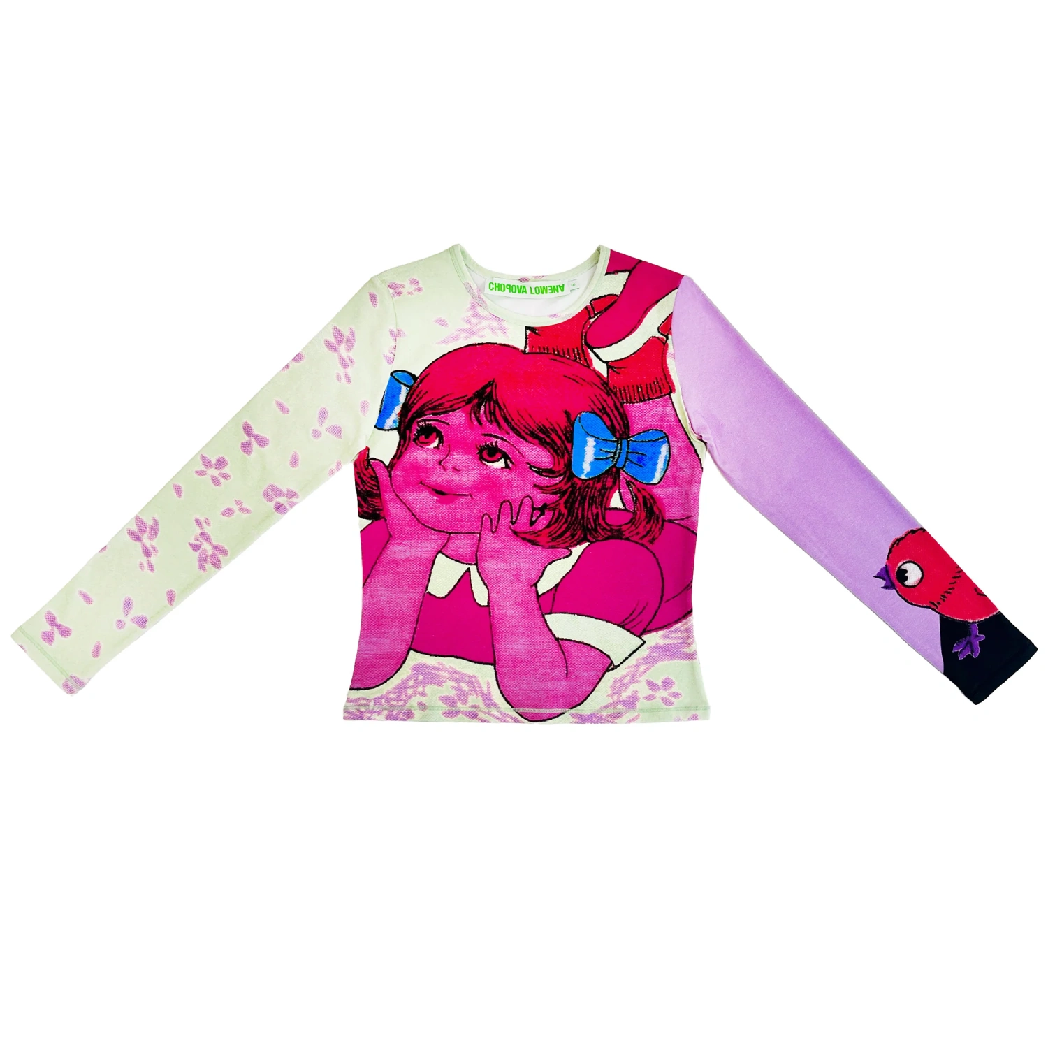 Chopova Lowena Daydream Fitted Jersey Top front view in a white background