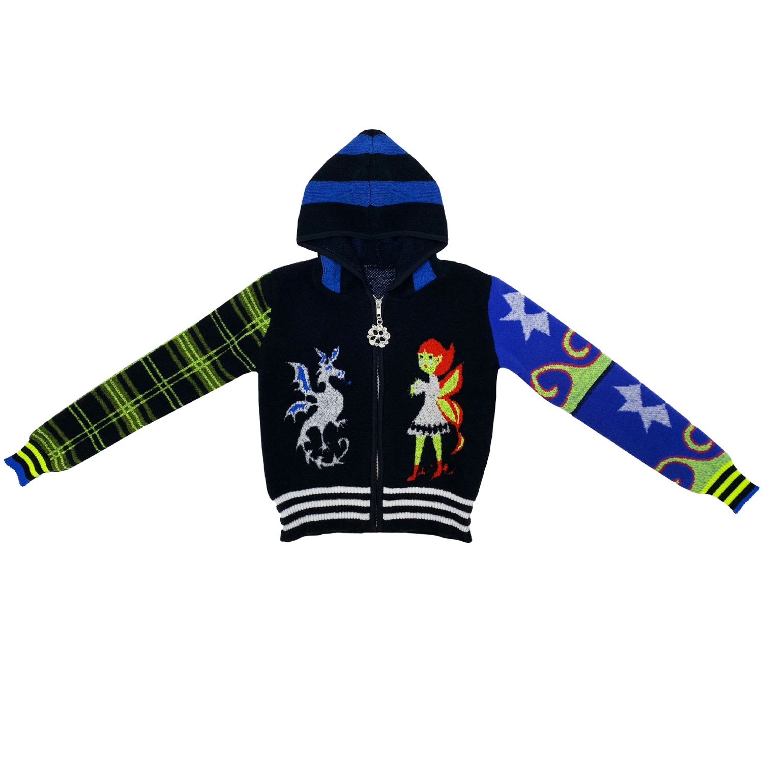 Chopova Lowena Dragon Duo Cardigan Multi front view in a white background