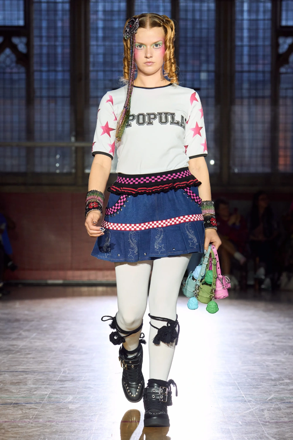 Chopova Lowena Unpopular Short Sleeve Jersey Top front view on model