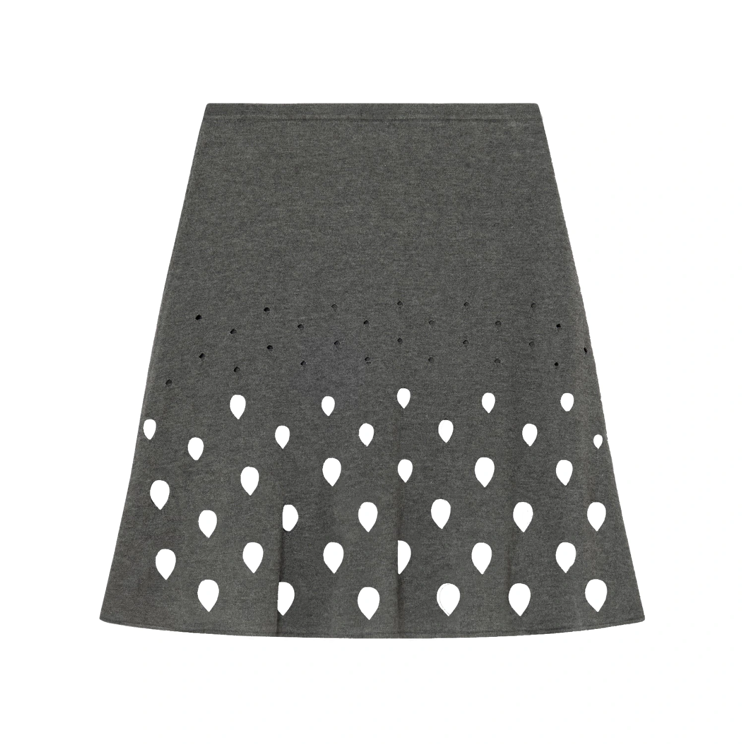 Gimaguas Aros Midi Skirt Grey front view in a white background