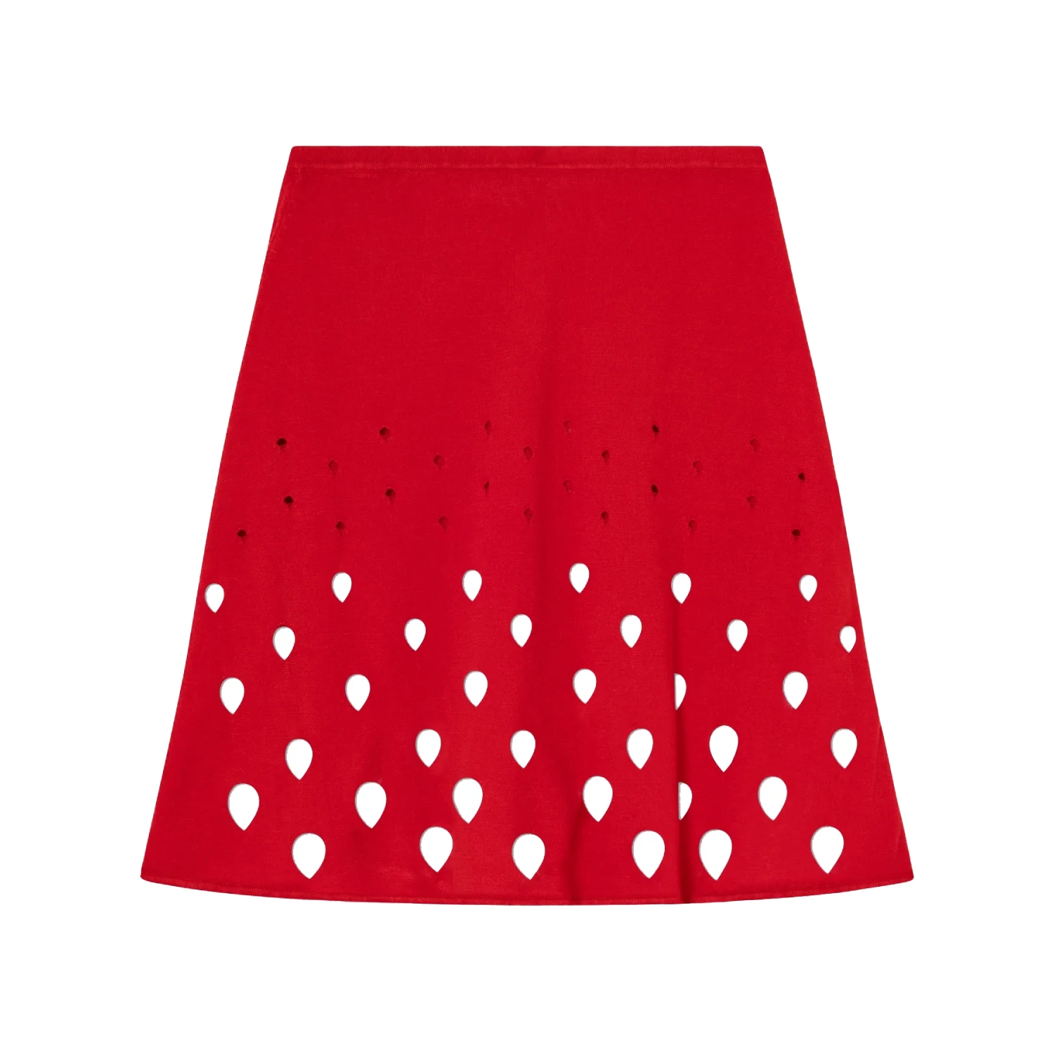 Gimaguas Aros Midi Skirt Red front view in a white background