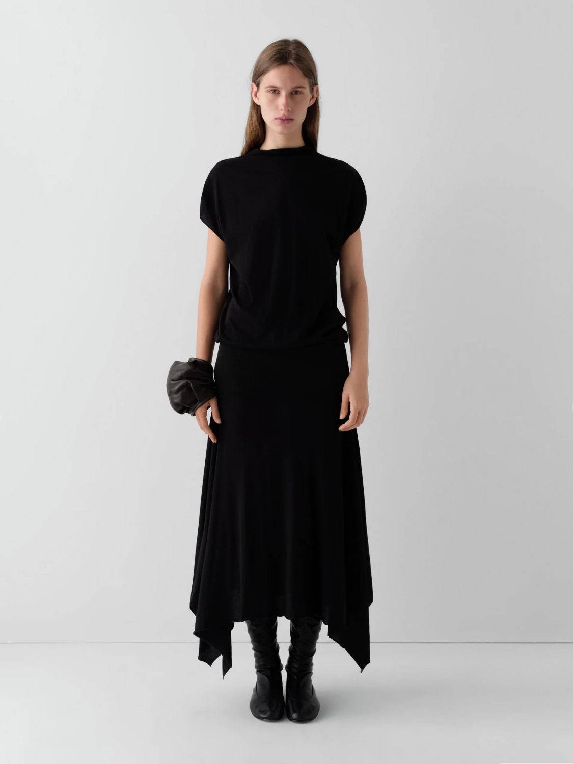 Gimaguas Jenna Maxi Dress Black front view on model