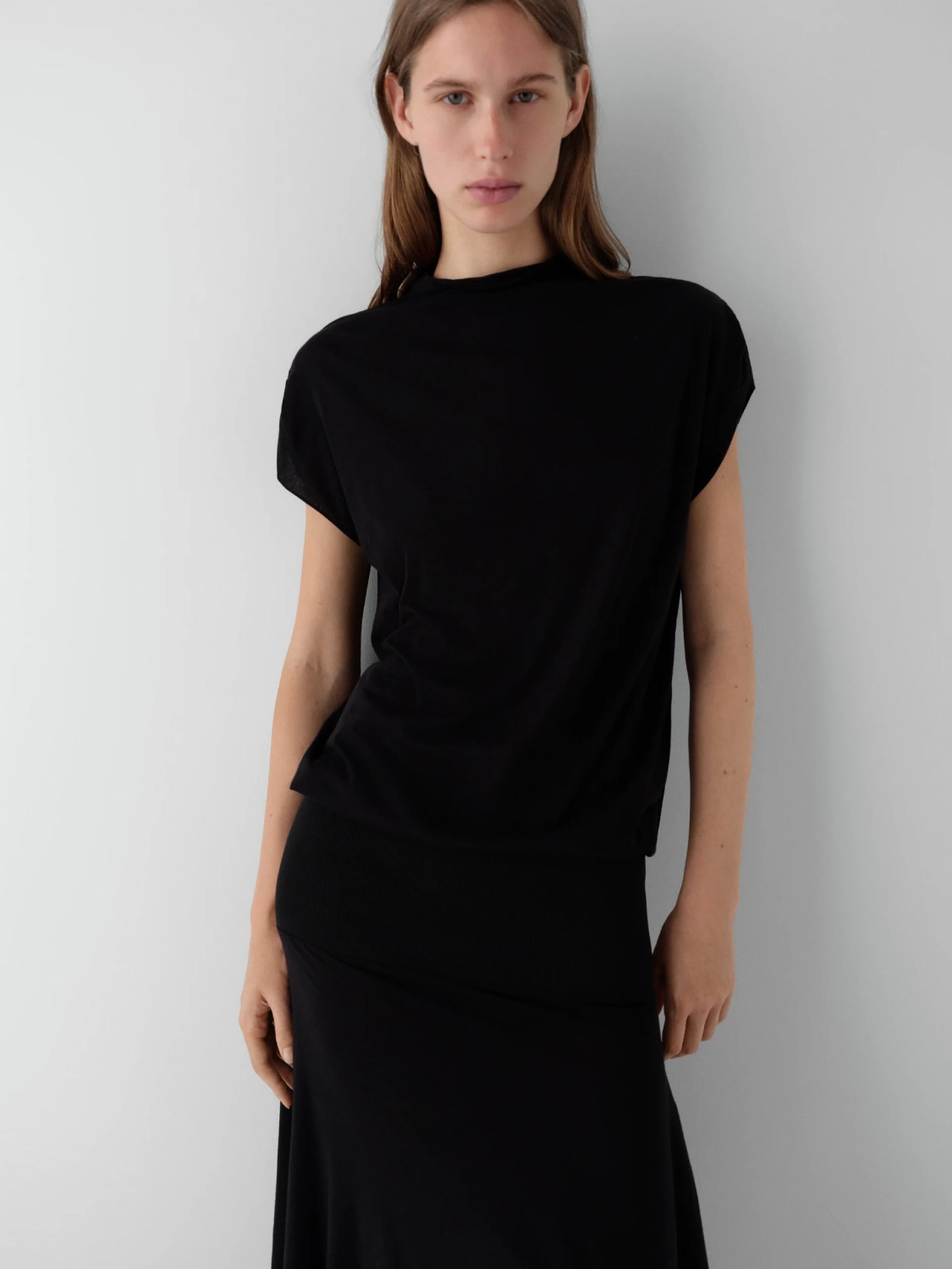 Gimaguas Jenna Maxi Dress Black front view on model