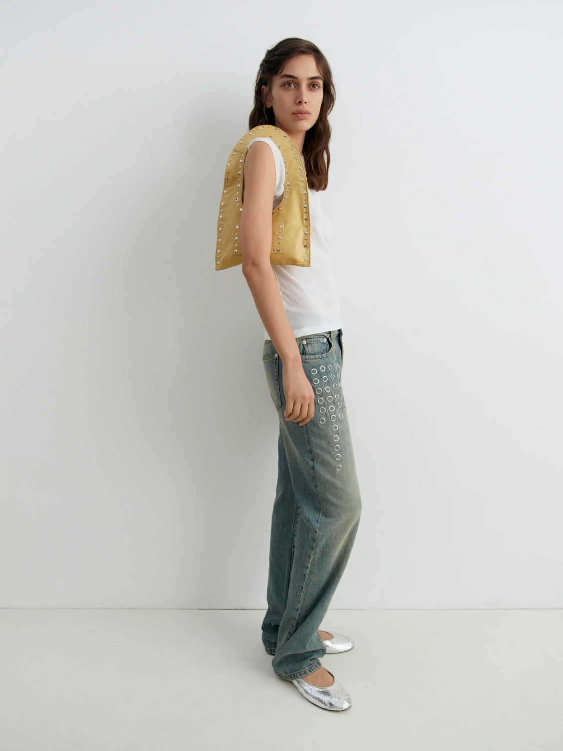 Gimaguas Mini Franca Bag Butter on model