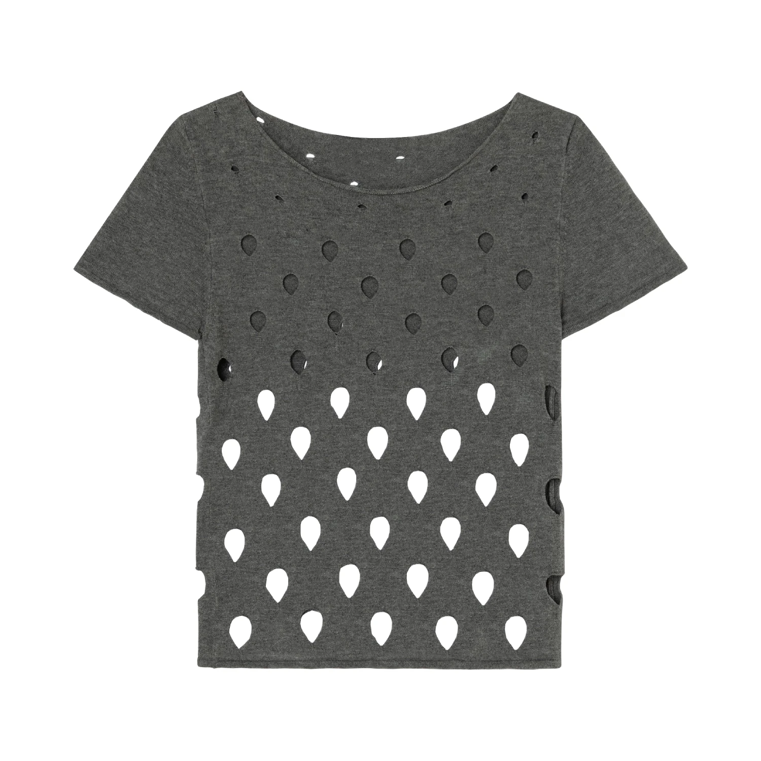 Gimaguas Summer Top Grey front view in a white background