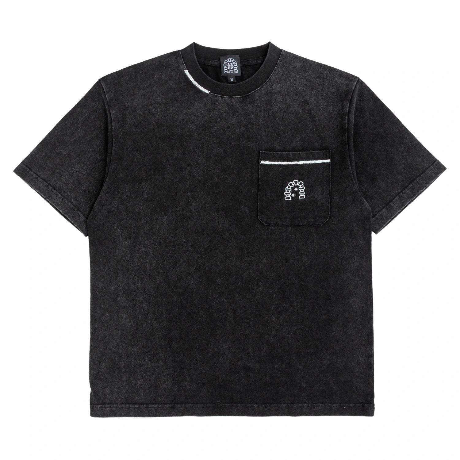 Heresy Arch Pocket T-Shirt Ash front view in a white background