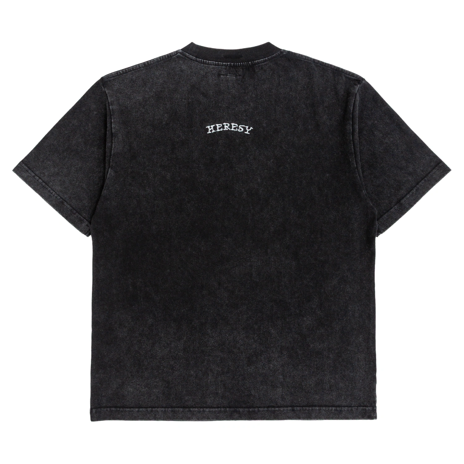 Heresy Arch Pocket T-Shirt Ash back view in a white background