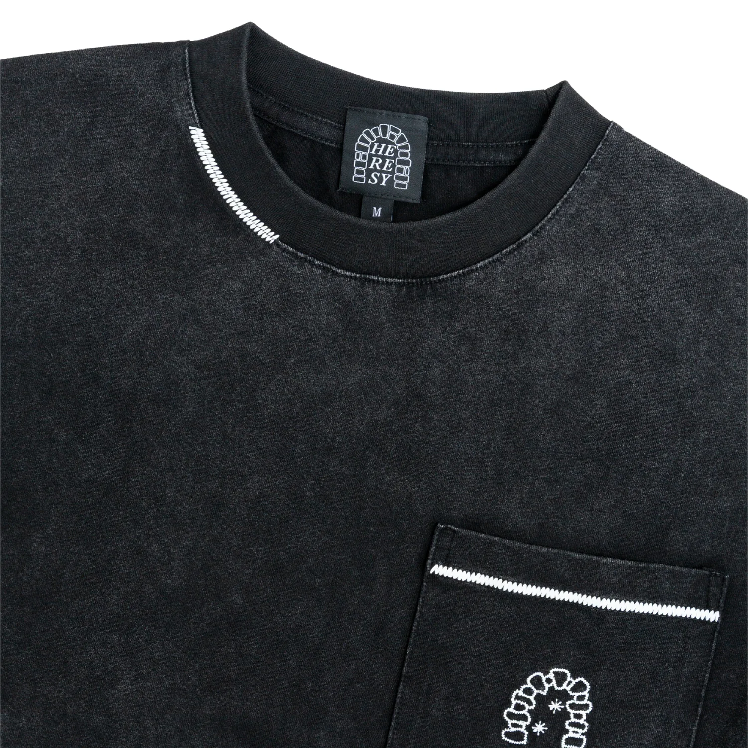 Heresy Arch Pocket T-Shirt Ash front view detail