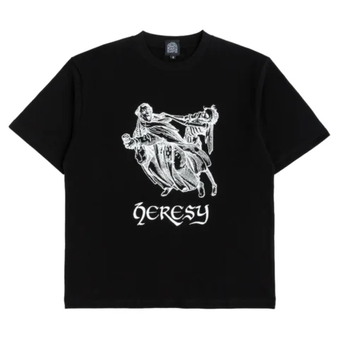 Heresy Heretic T-Shirt Black front view in a white background