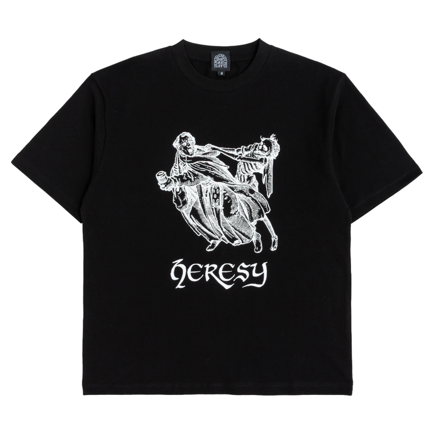 Heresy Heretic T-Shirt Black front view in a white background