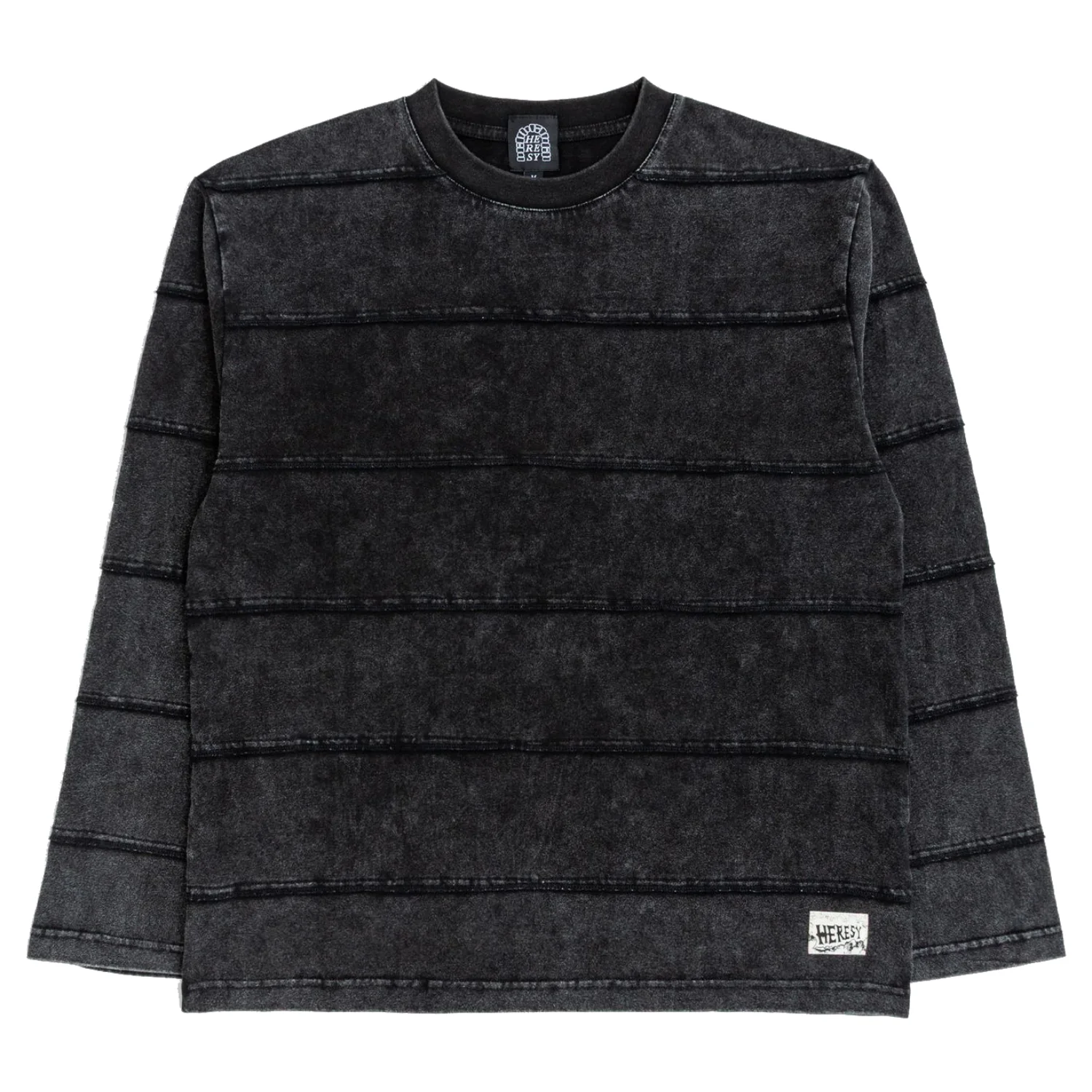 Heresy Sediment Long Sleeve Ash front view in a white background