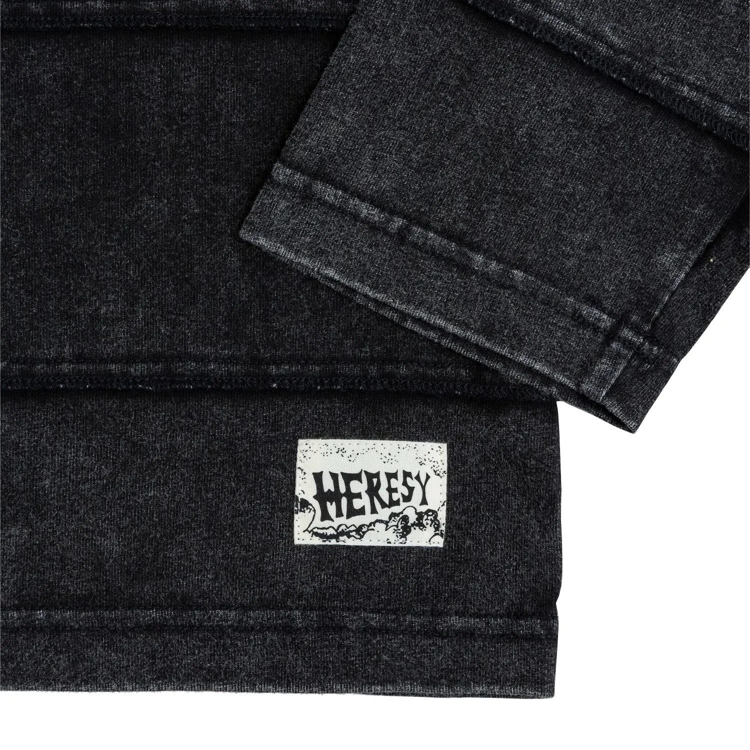 Heresy Sediment Long Sleeve Ash front view detail