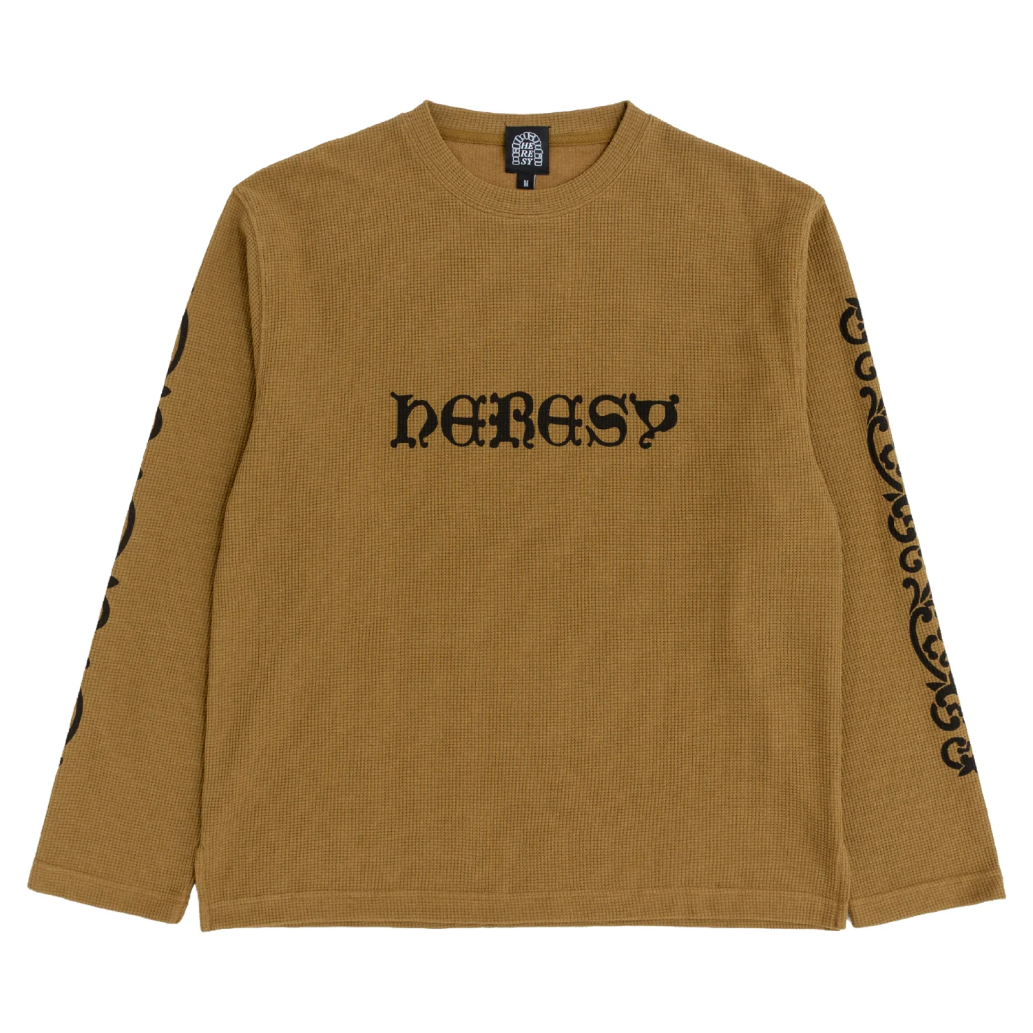 Heresy Wrouth Long Sleeve Brown front view in a white background