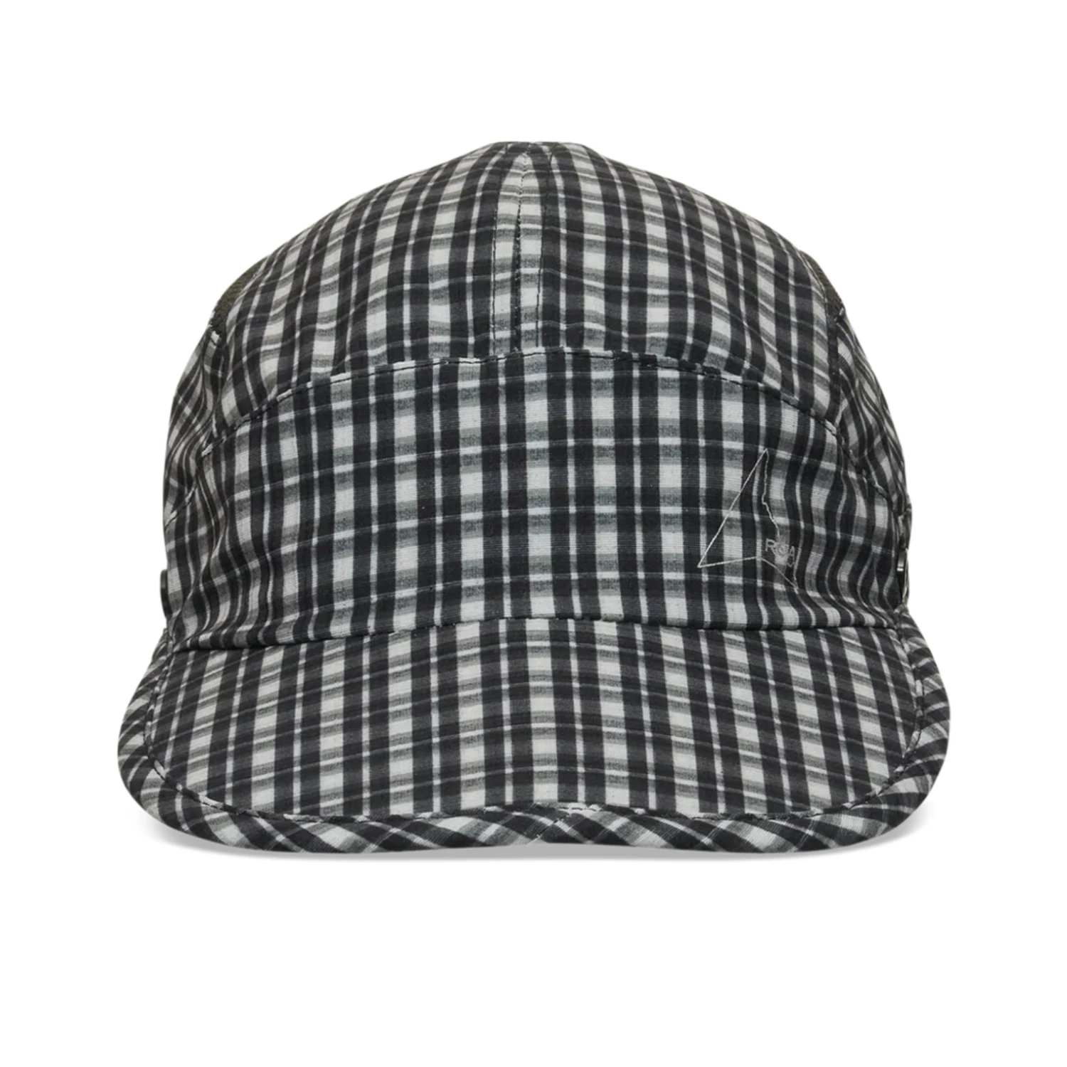 ROA Aair Floweave Printed Check Desert Cap Anthracite front view in a white background