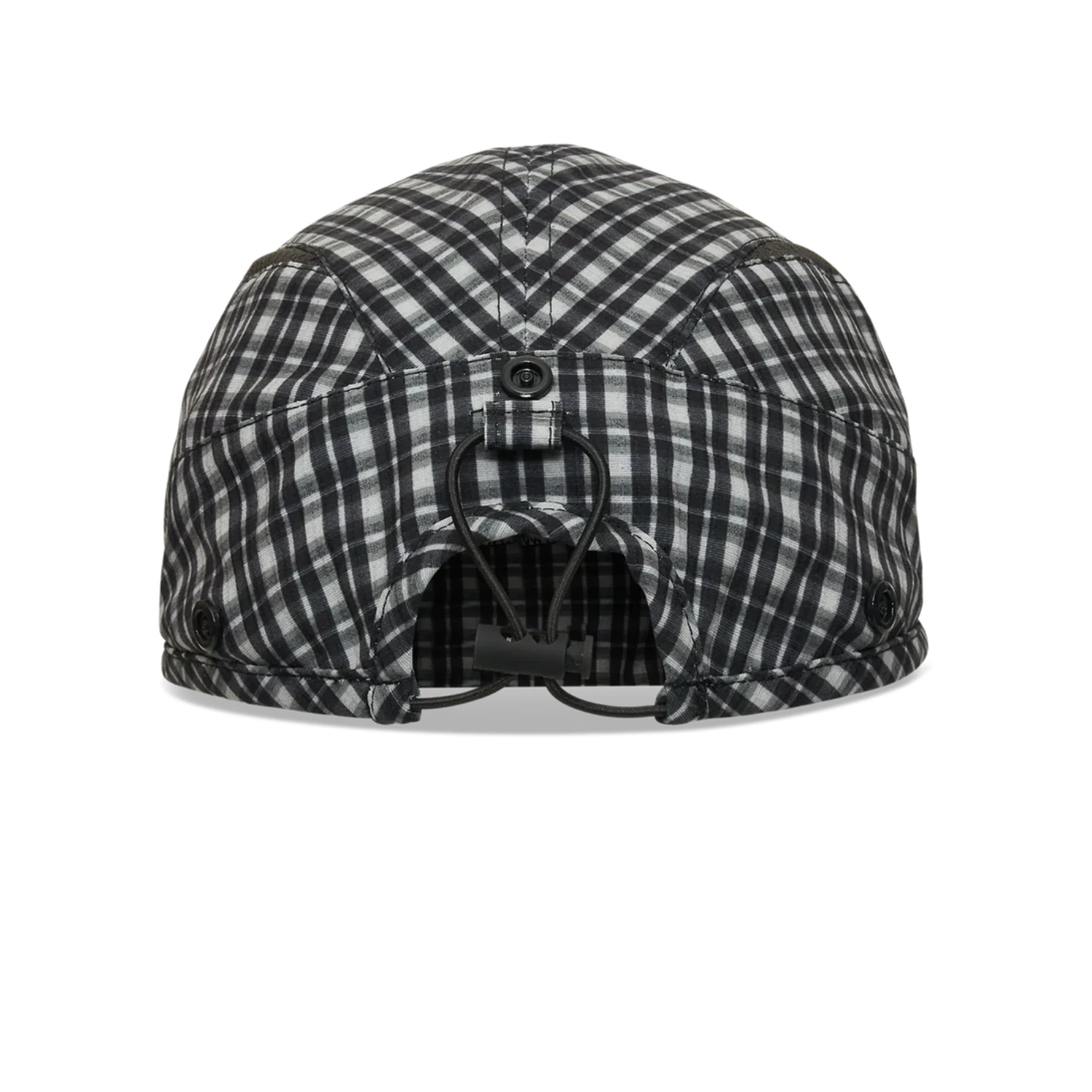 ROA Aair Floweave Printed Check Desert Cap Anthracite back view in a white background