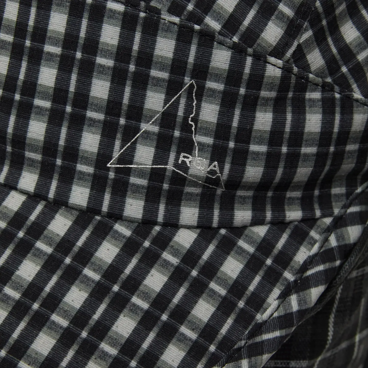 ROA Aair Floweave Printed Check Desert Cap Anthracite detail