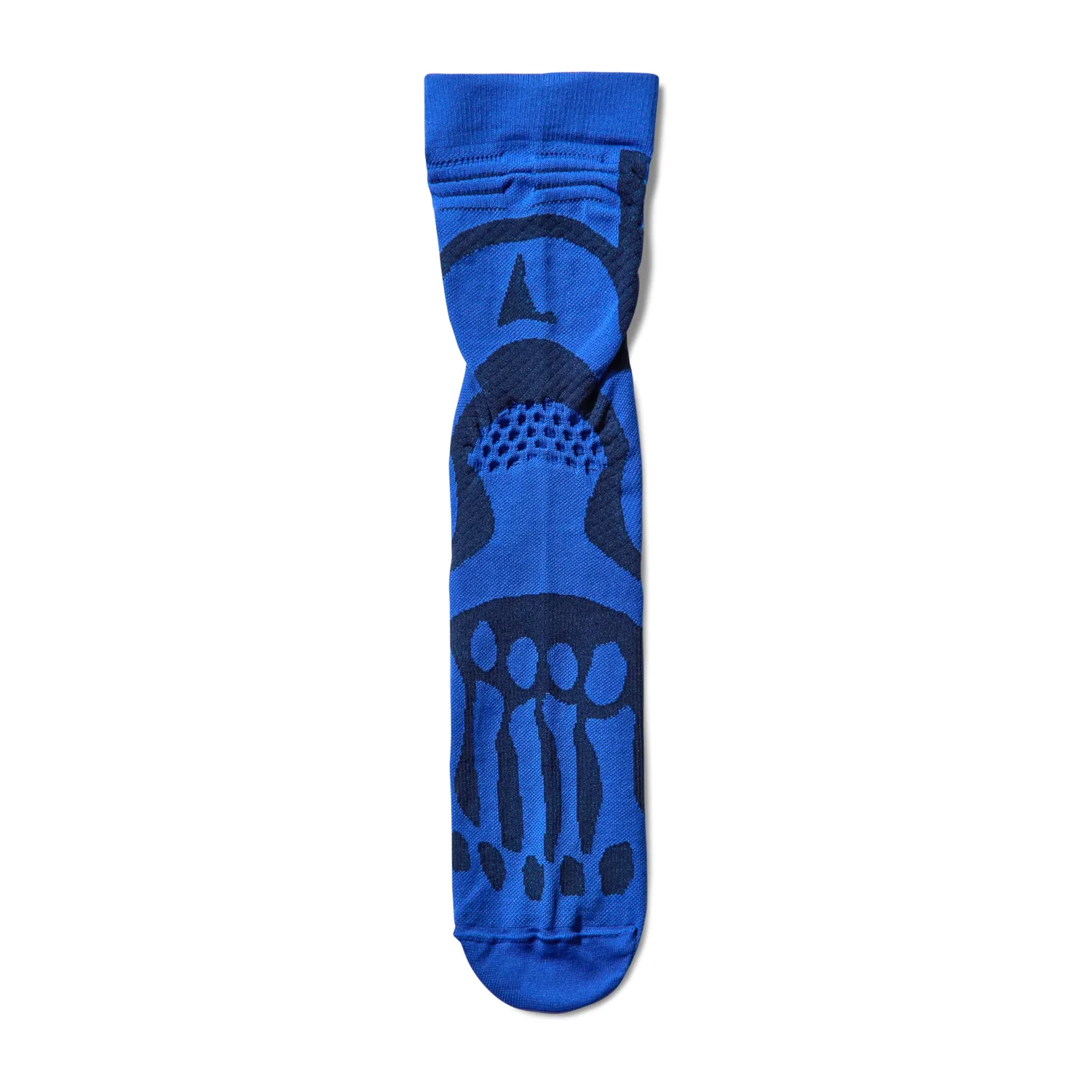 ROA Bones Logo Q-Skin Technical Crew Socks Blue front view in a white background