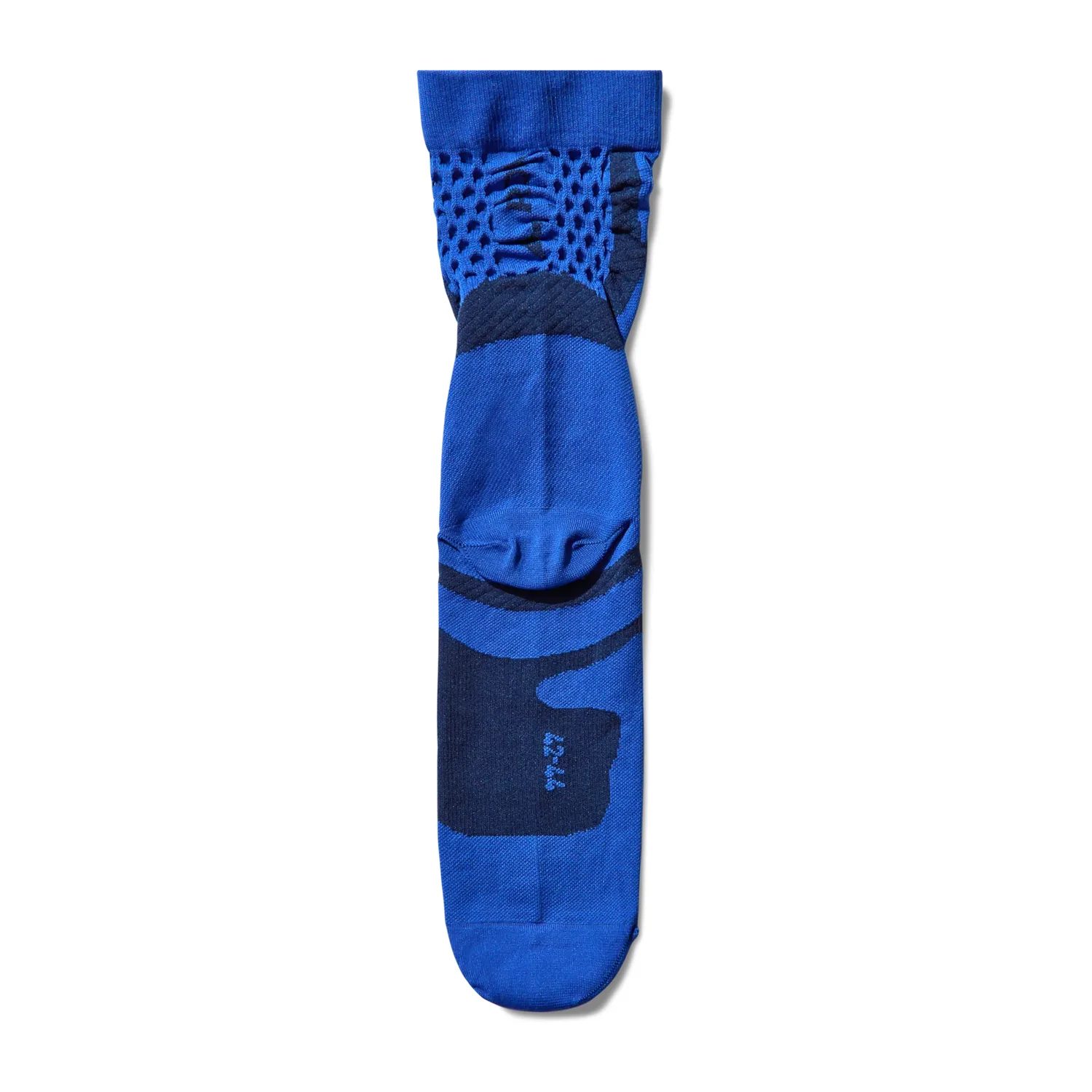 ROA Bones Logo Q-Skin Technical Crew Socks Blue back view in a white background