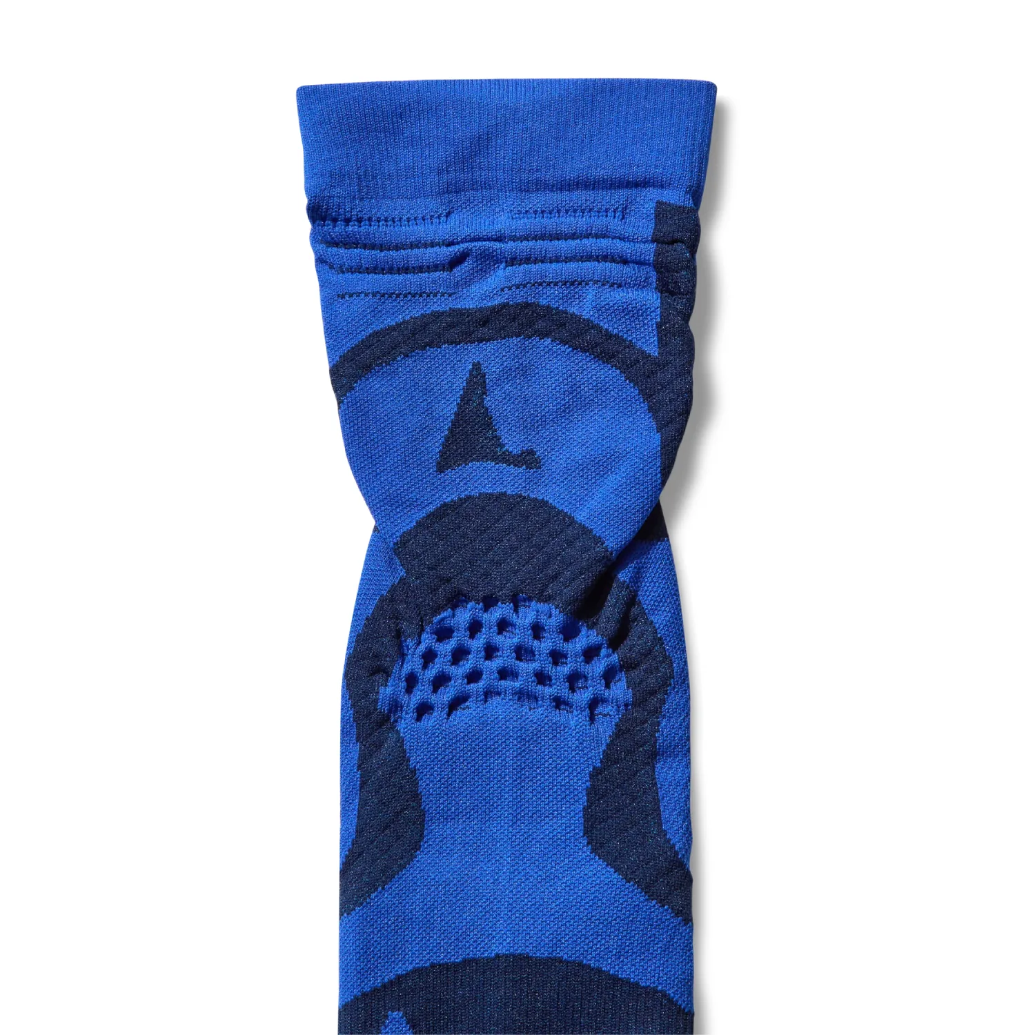 ROA Bones Logo Q-Skin Technical Crew Socks Blue front view detail