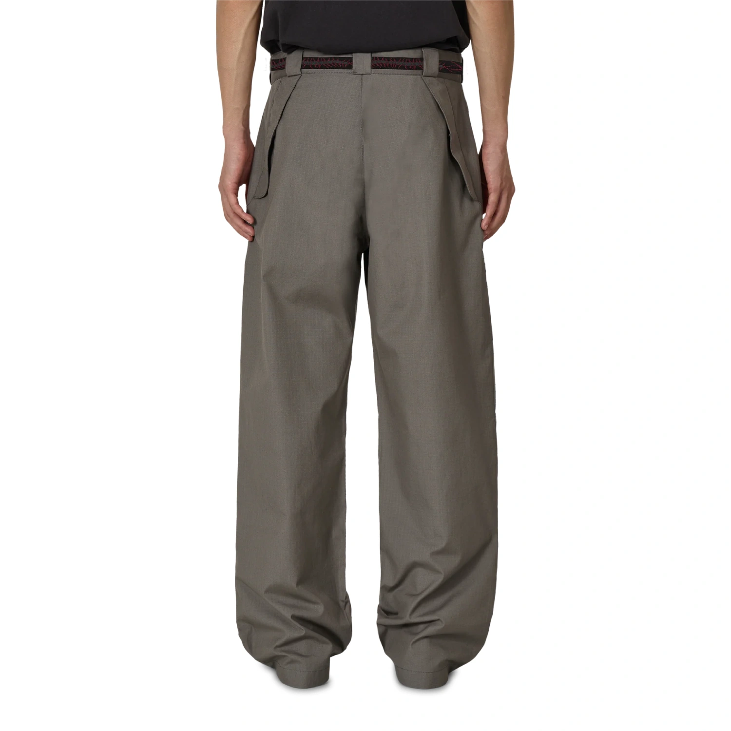ROA Centipede Buckle Chino Pant Grey back view on model