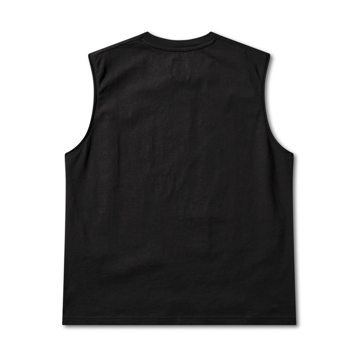 ROA Fai Sleeveless Tee Washed Black back view in a white background