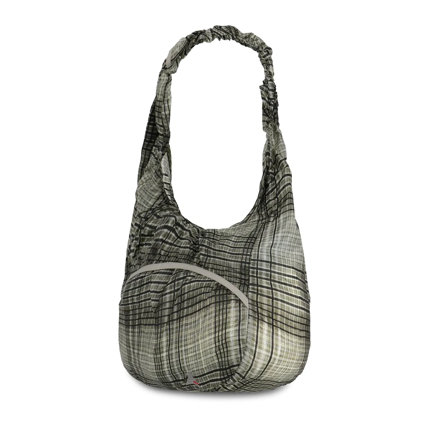 ROA Laki Packable Knot Bag Black/Green side view in a white background