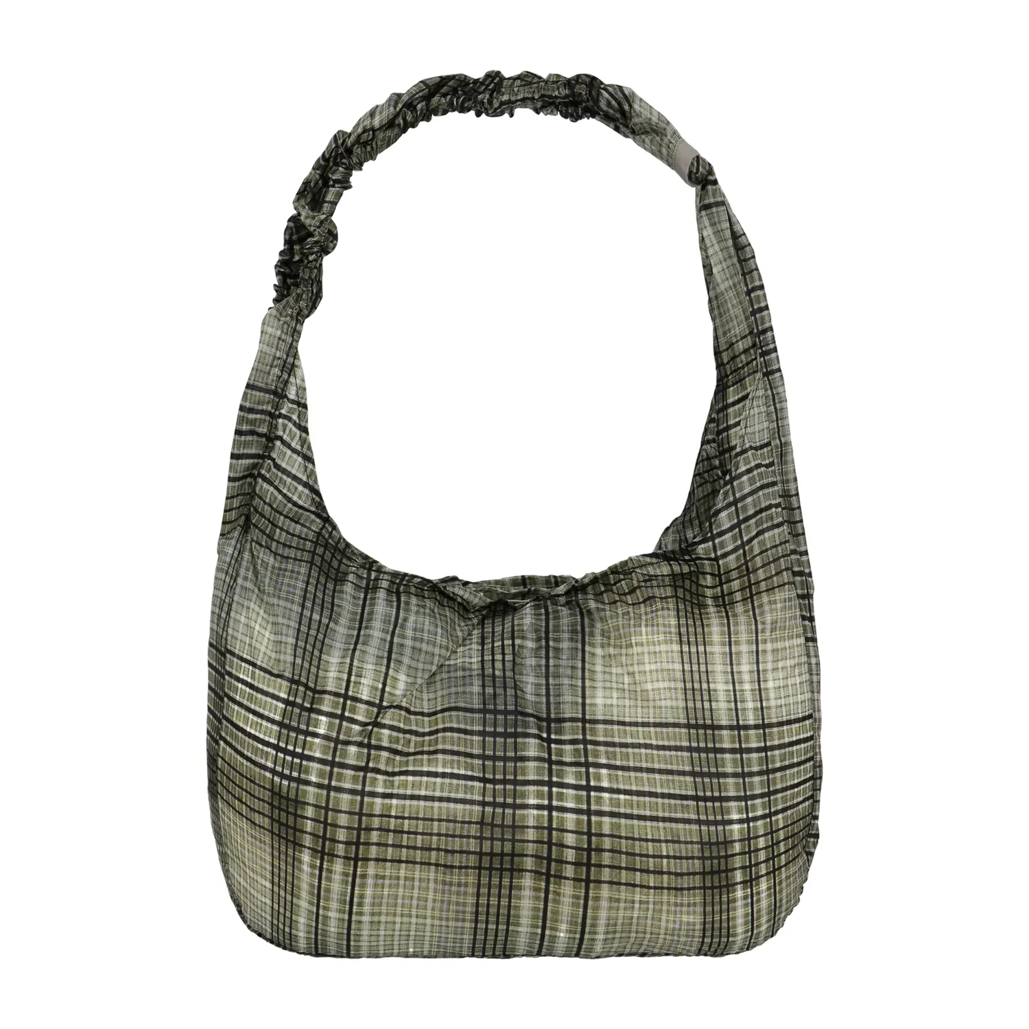 ROA Laki Packable Knot Bag Black/Green back view in a white background