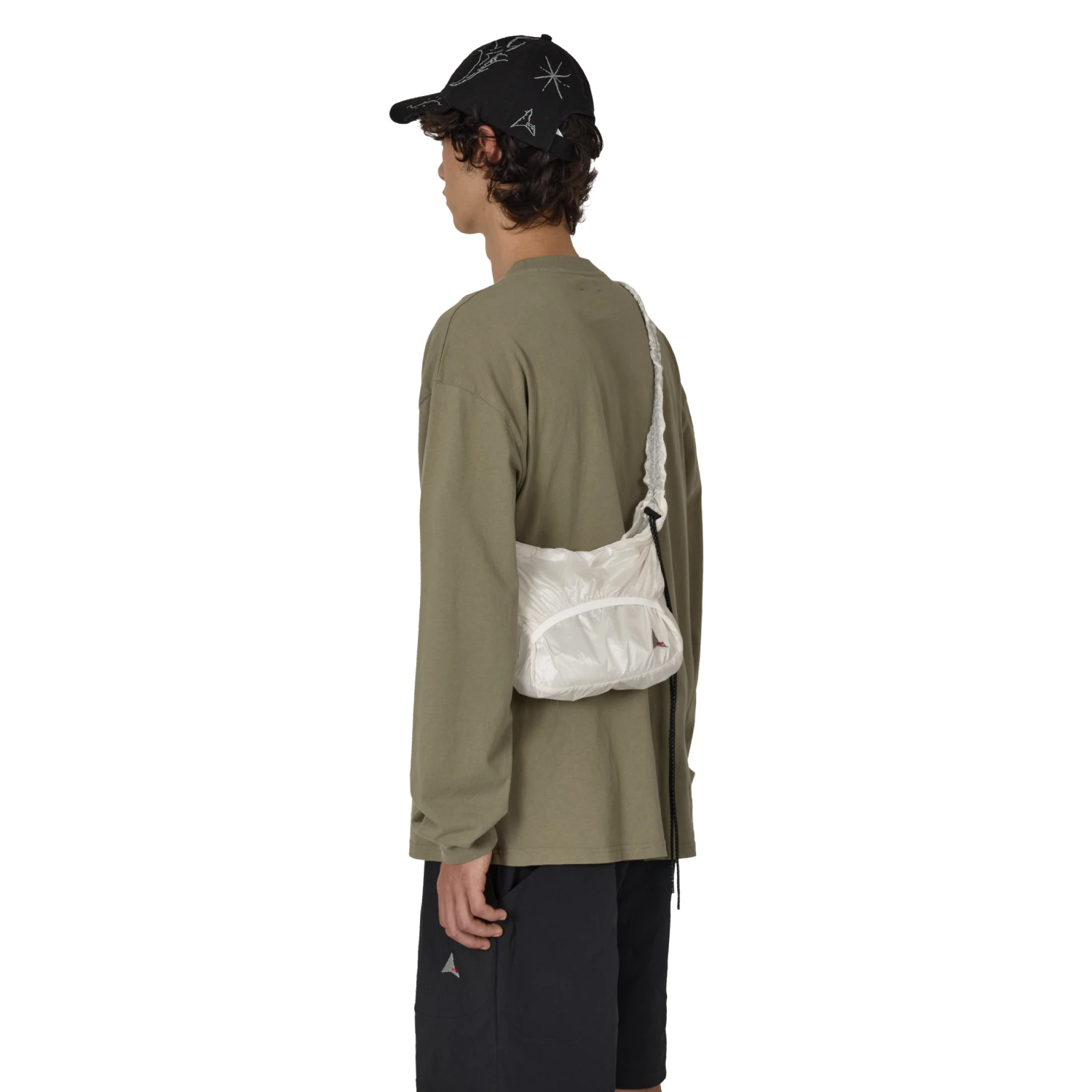 ROA Laki Small Packable Knot Bag Wispy Clouds on model