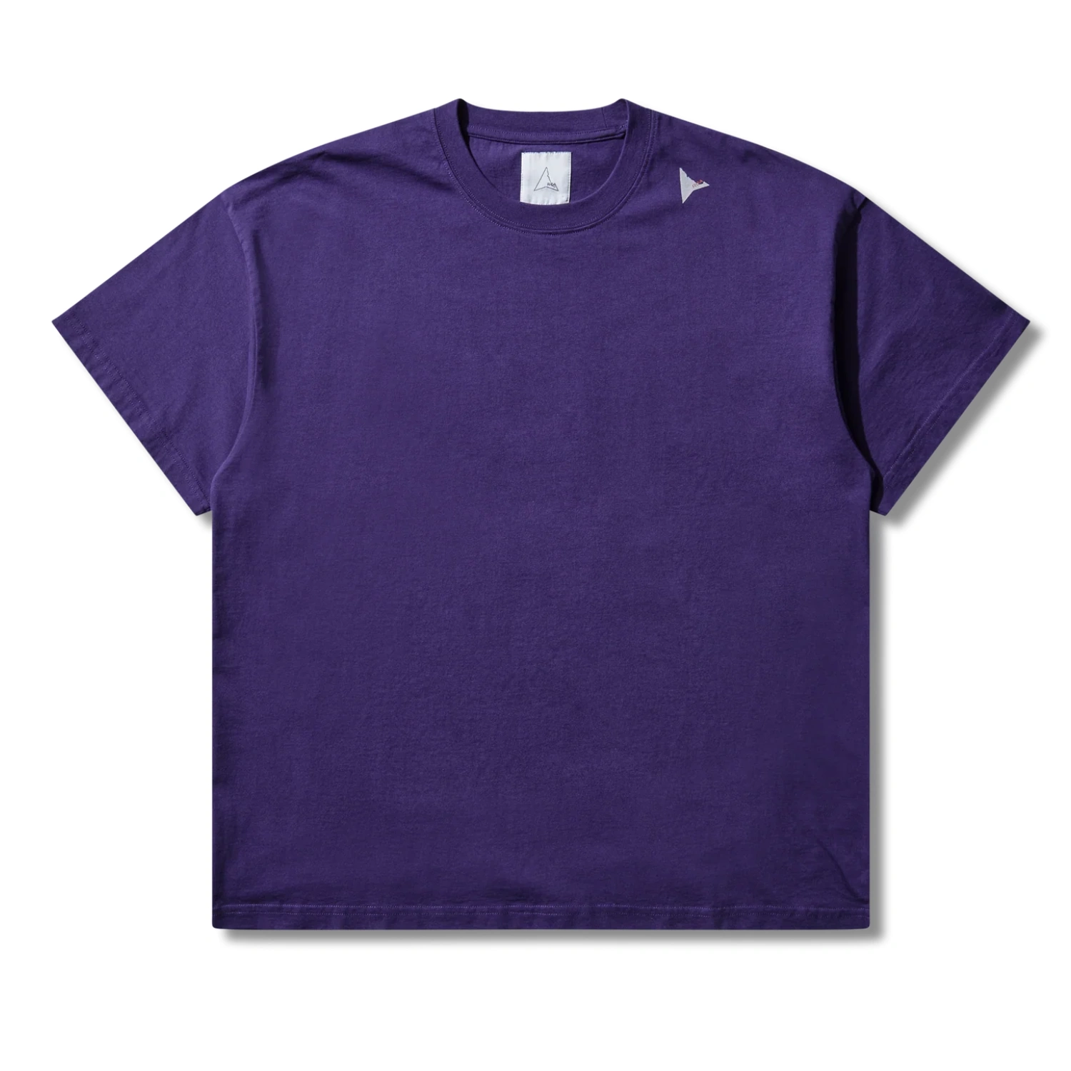 ROA Logo T-Shirt Purple front view in a white background