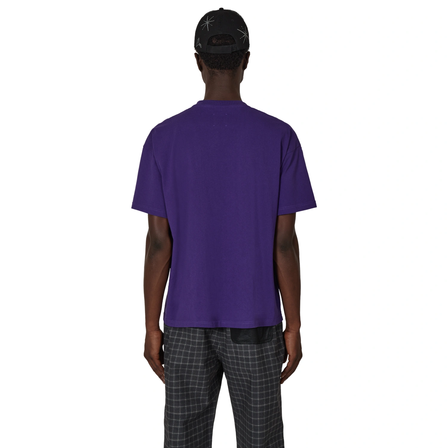 ROA Logo T-Shirt Purple back view on model