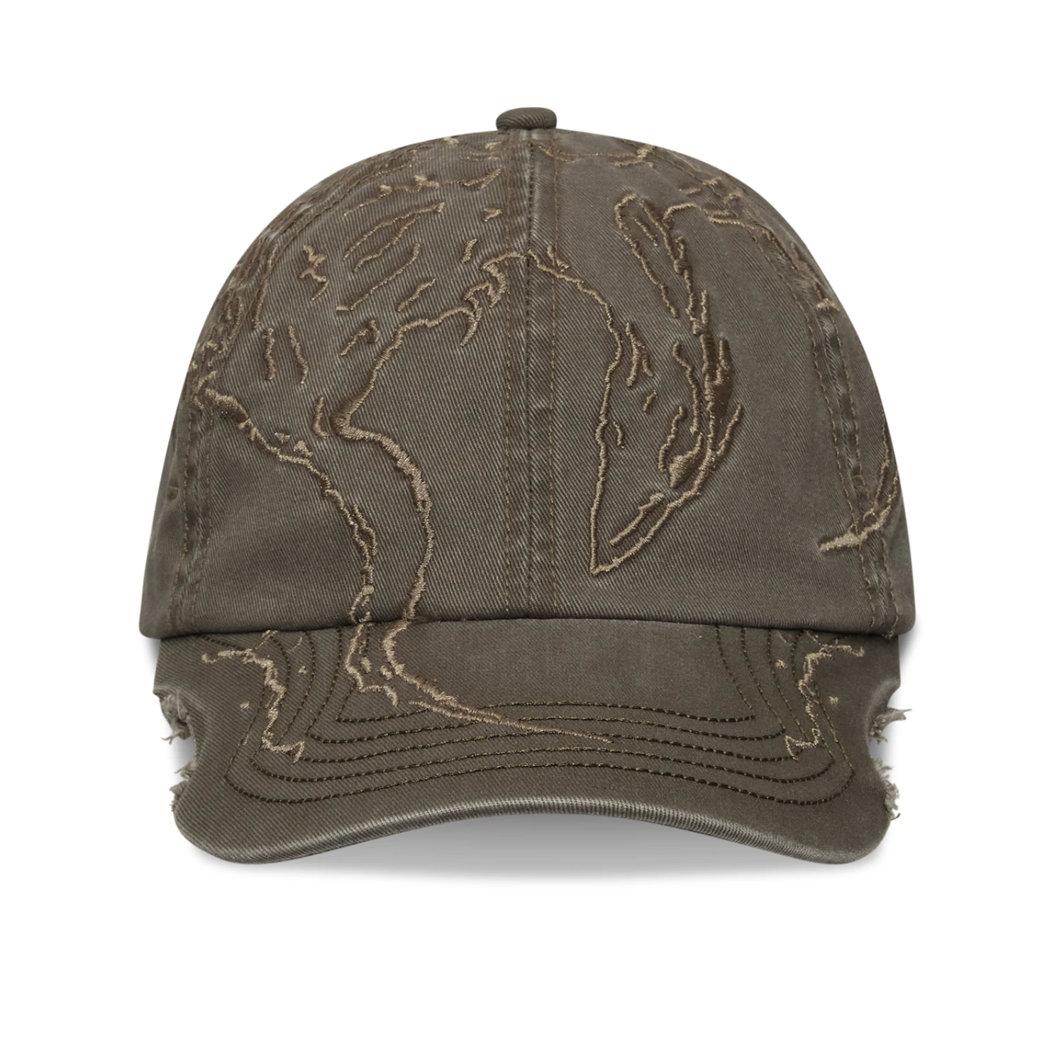 ROA Ryli Embriodered 6-Panel Cap Sage Green front view in a white background