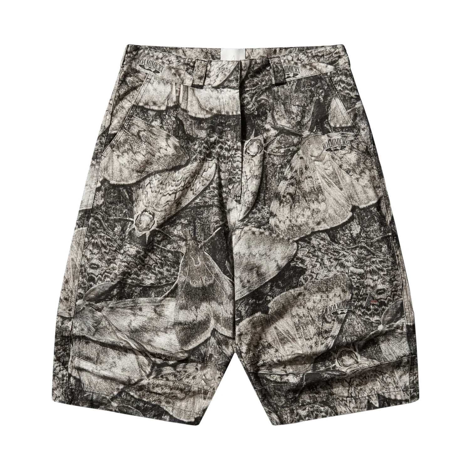 ROA Siera Moth Print 3/4 Pant Brown front view in a white background