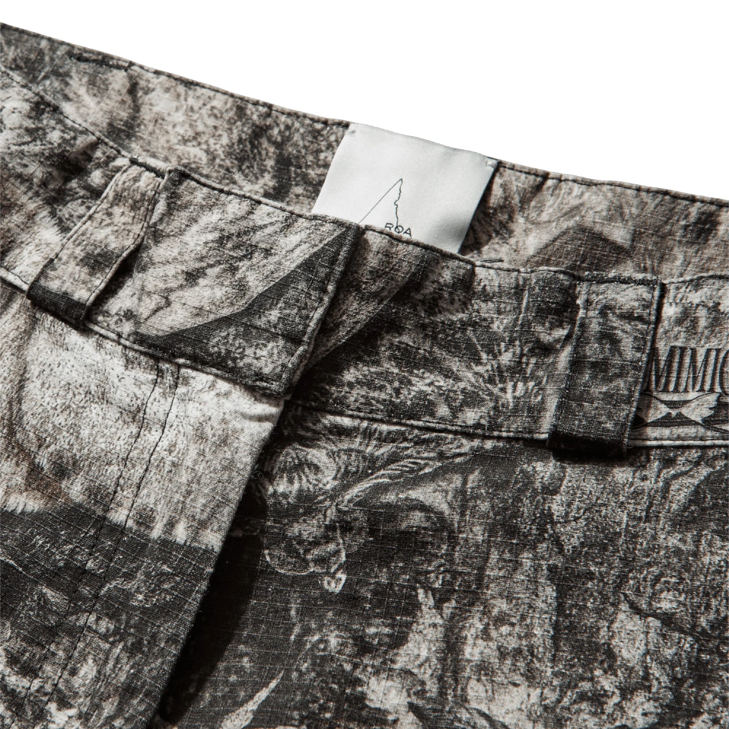 ROA Siera Moth Print 3/4 Pant Brown front view in a white background