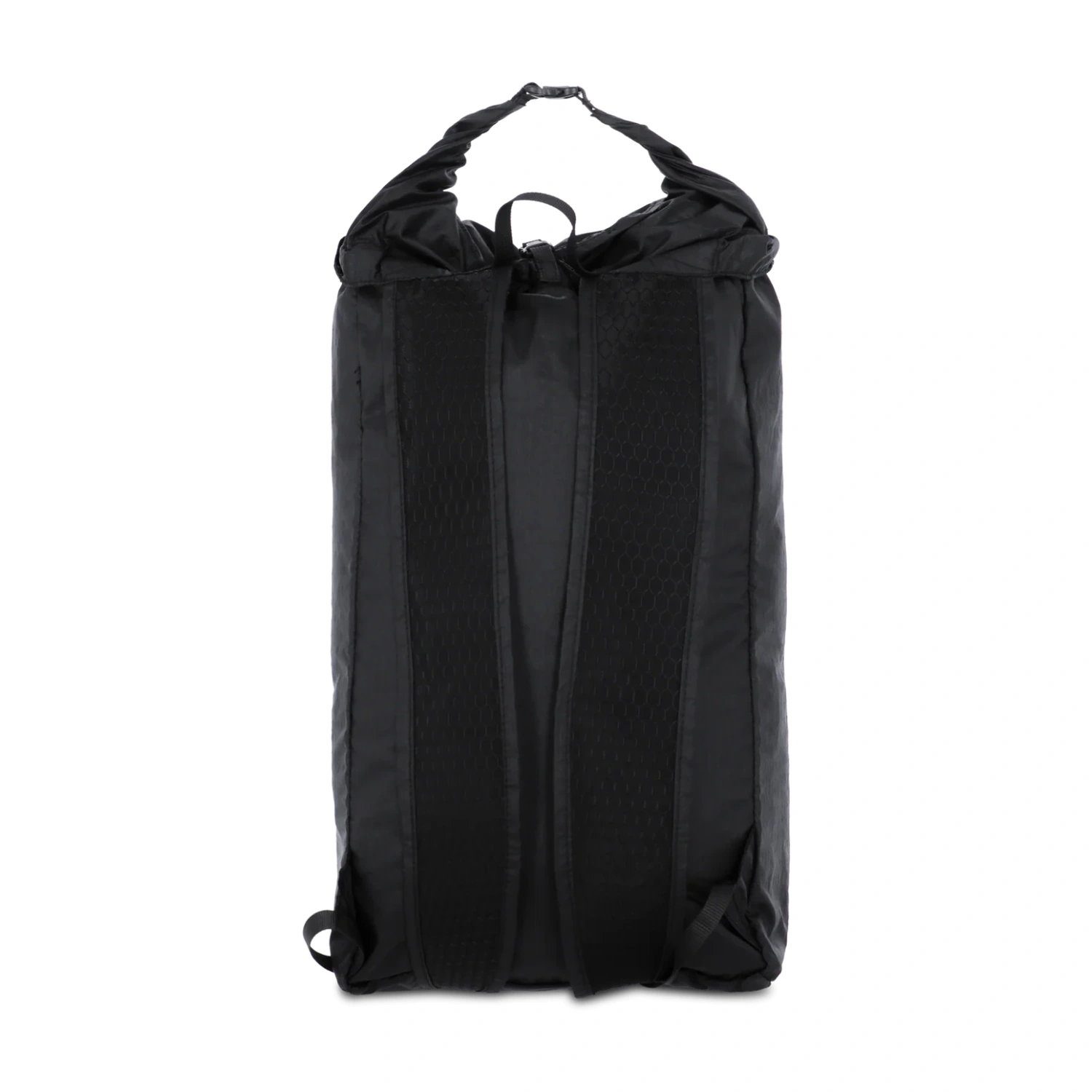 ROA Vaphi 15L Ripstop Packable Backpack Black back view in a white background
