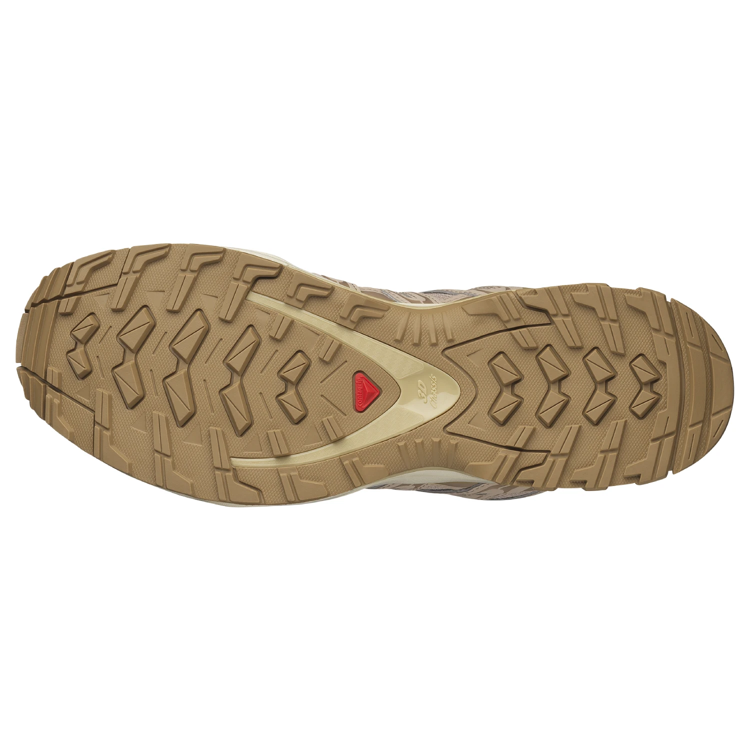 Salomon XA Pro 3D Safari/Kelp bottom view in a white background