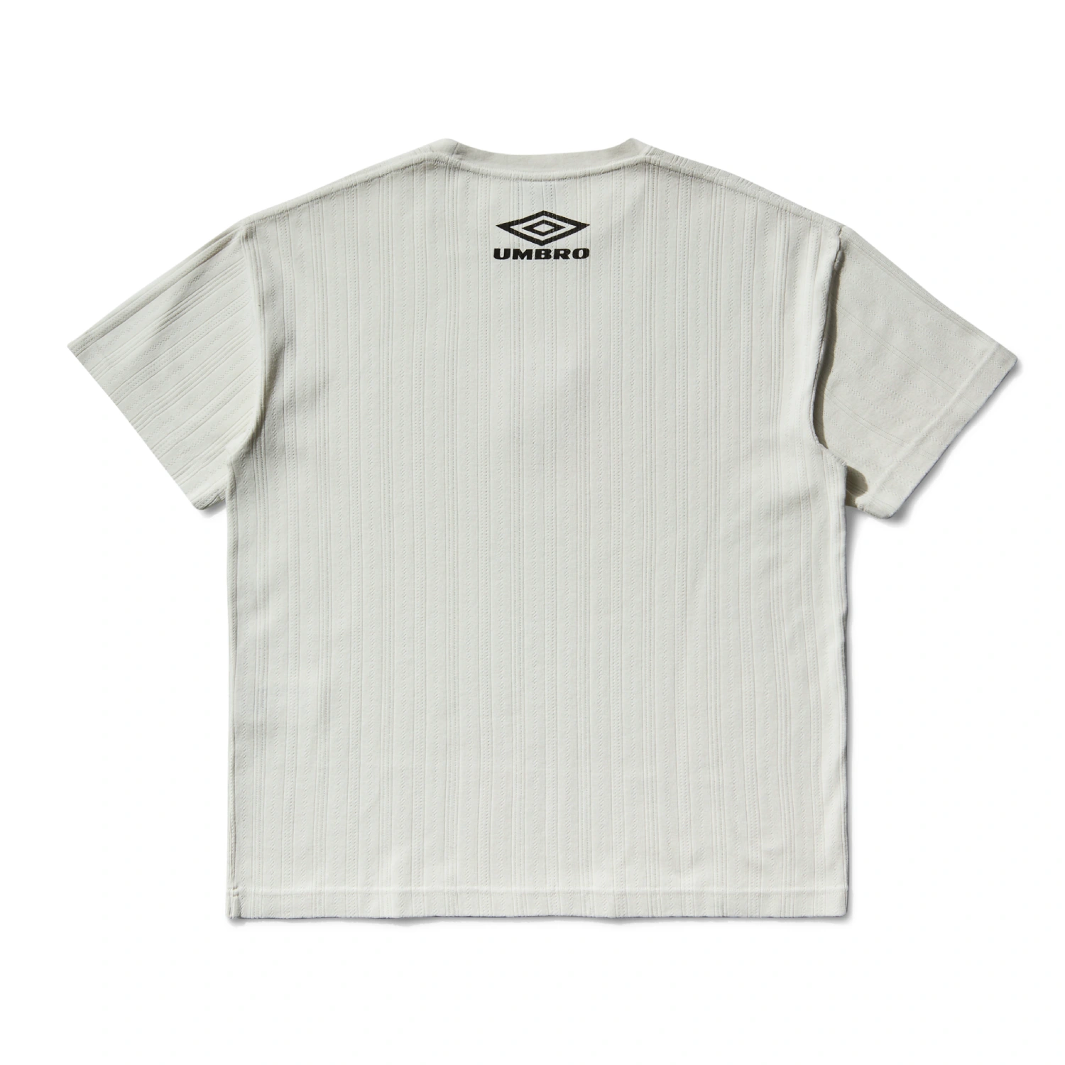 Umbro Slam Jam Biography Pointelle Baby Tee White Powder back view in a white background