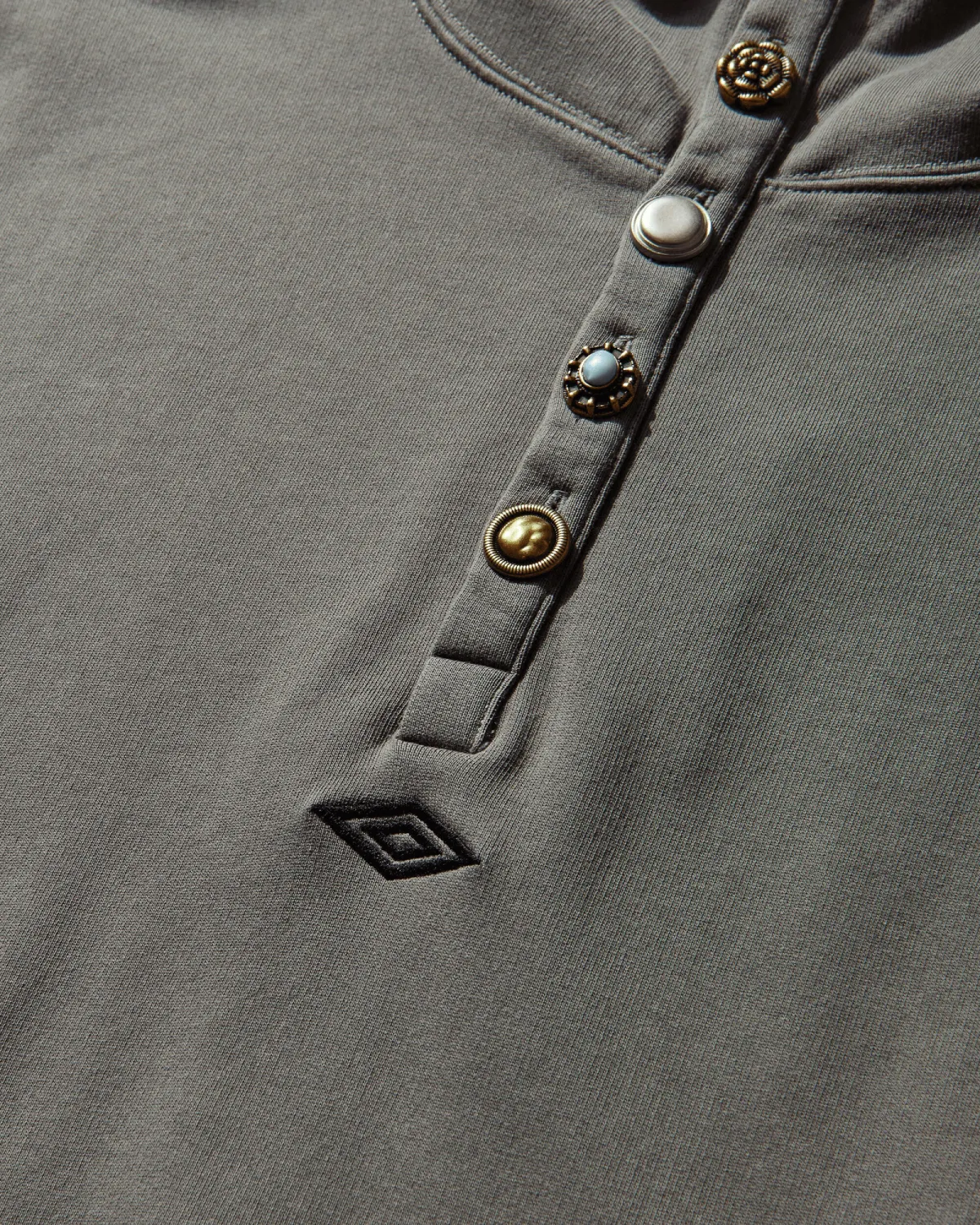 Umbro Slam Jam Explorer Hoodie Smock Grey front view detail