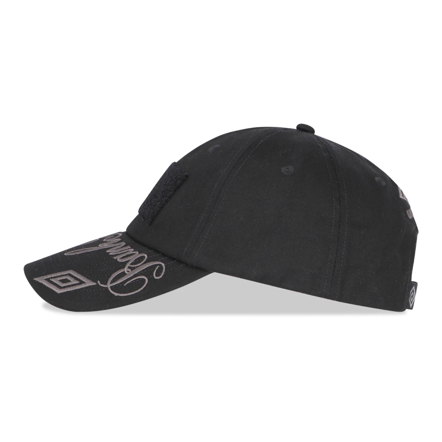 Umbro Slam Jam Hazard Cap Black side view in a white background