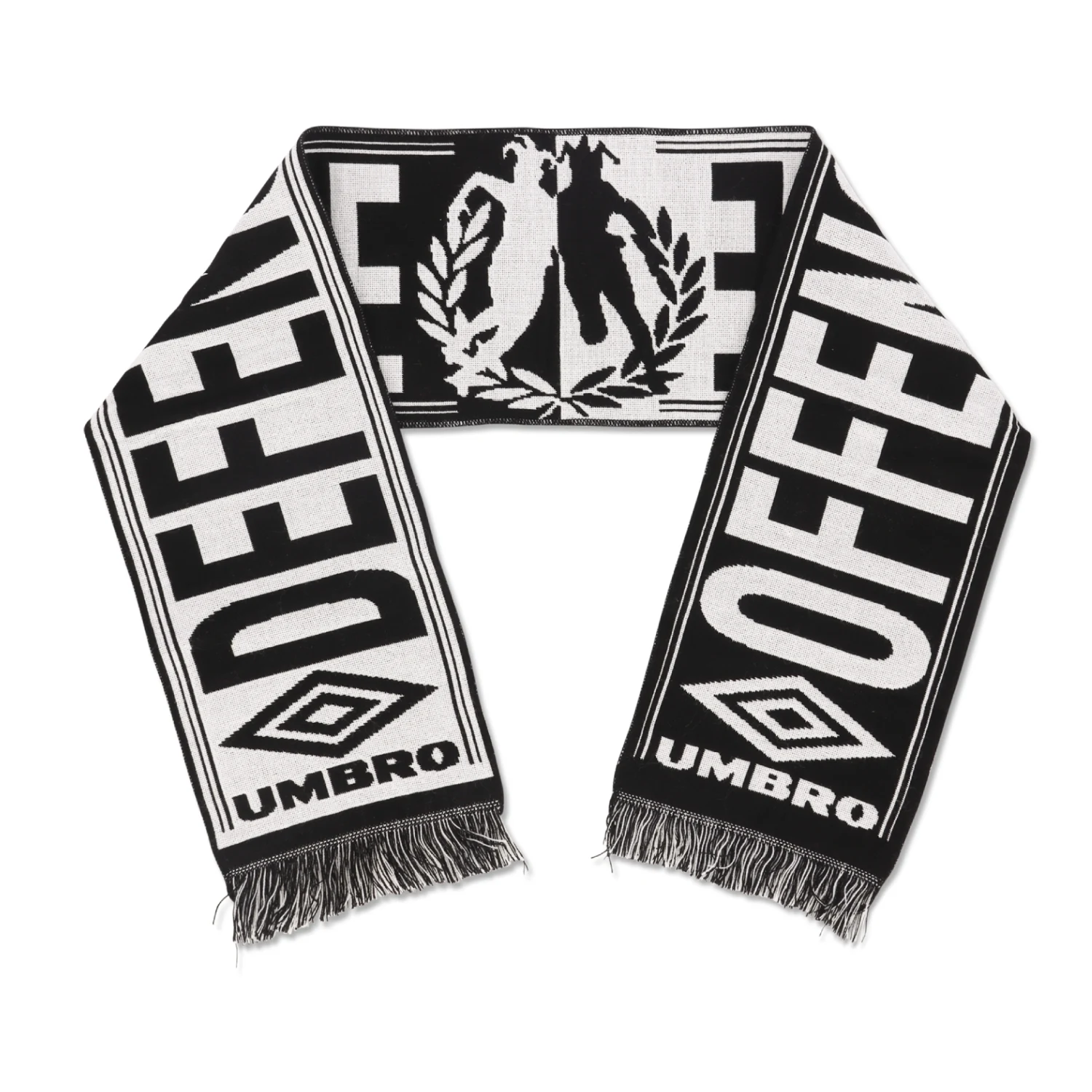 Umbro Slam Jam Security Scarf Black/White front view in a white background