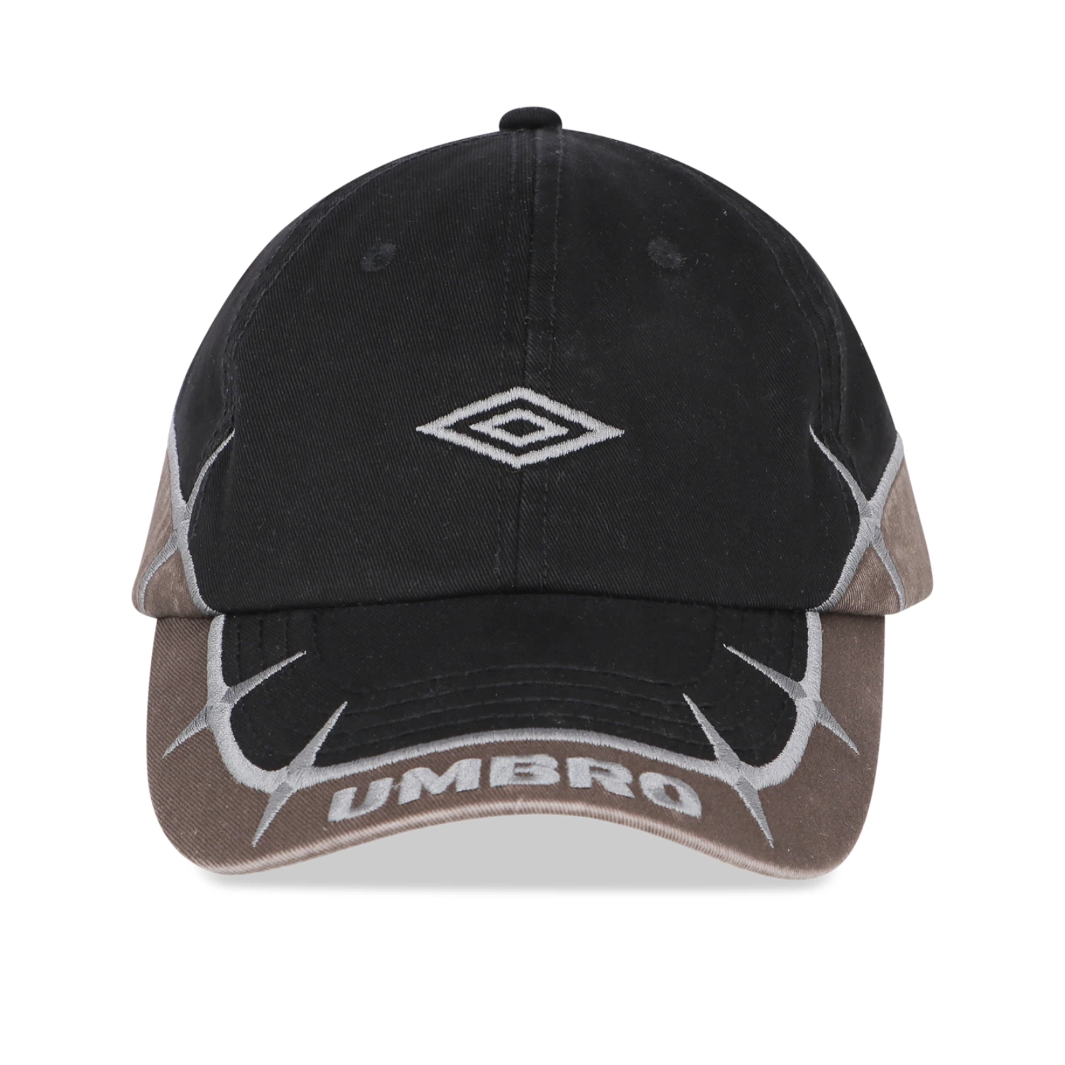 Umbro Slam Jam Spikes Cap Black/Anthracite front view in a white background