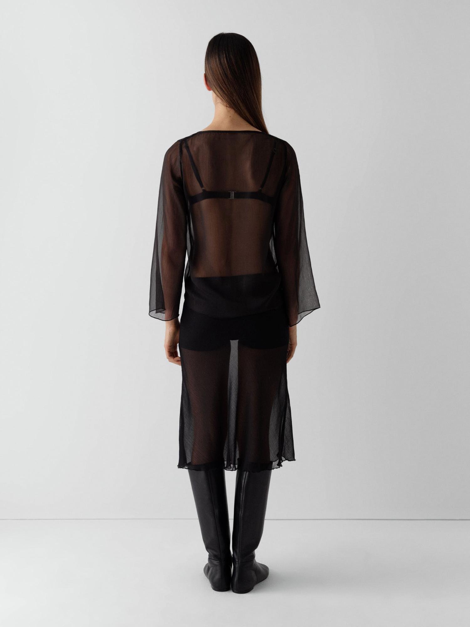 The Gimaguas Delia Top Black on model