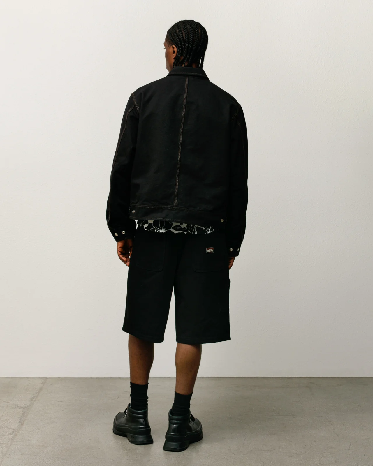 Stüssy Work Short Canvas Black on model