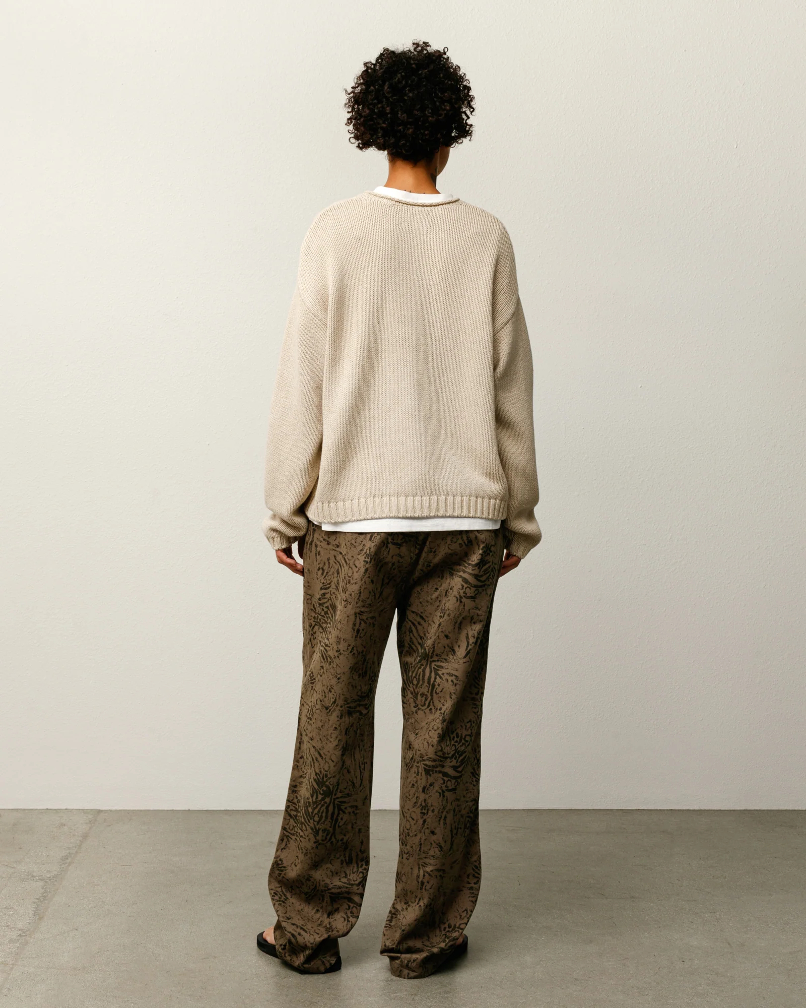 Stüssy Beach Pant Fossil back view on model