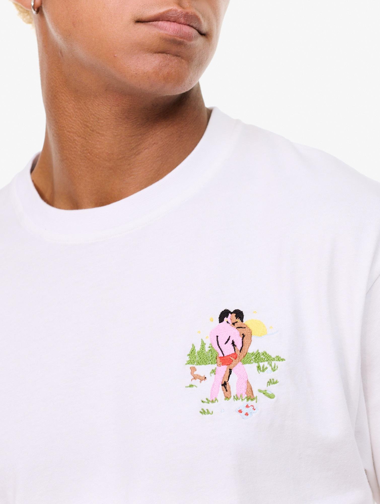 Carne Bollente Knee Deep Desire T-Shirt White front view on model