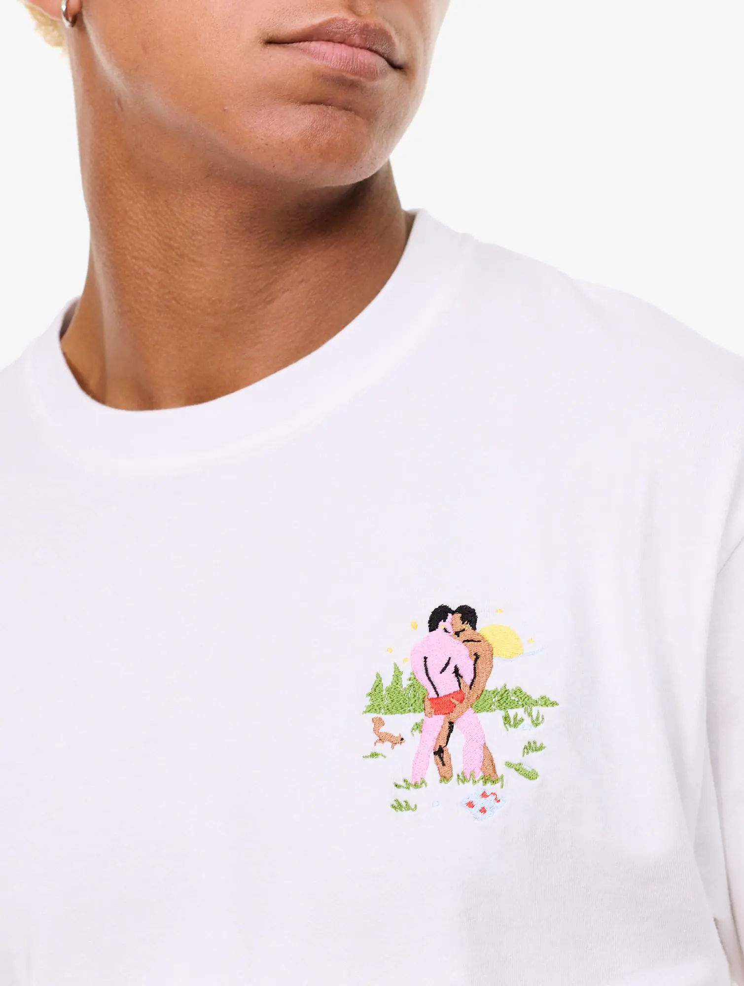 Carne Bollente Knee Deep Desire T-Shirt White front view on model