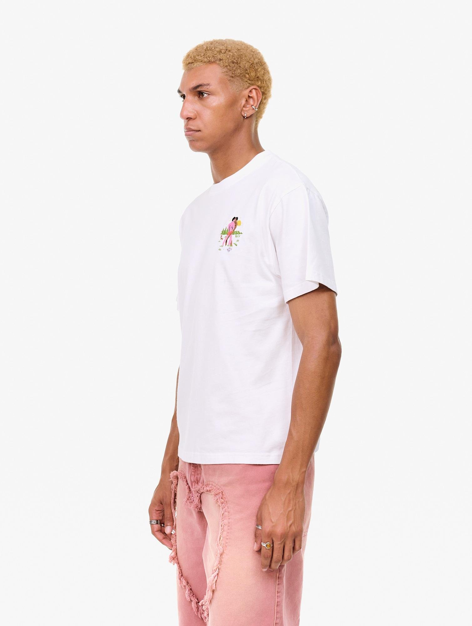 Carne Bollente Knee Deep Desire T-Shirt White front view on model