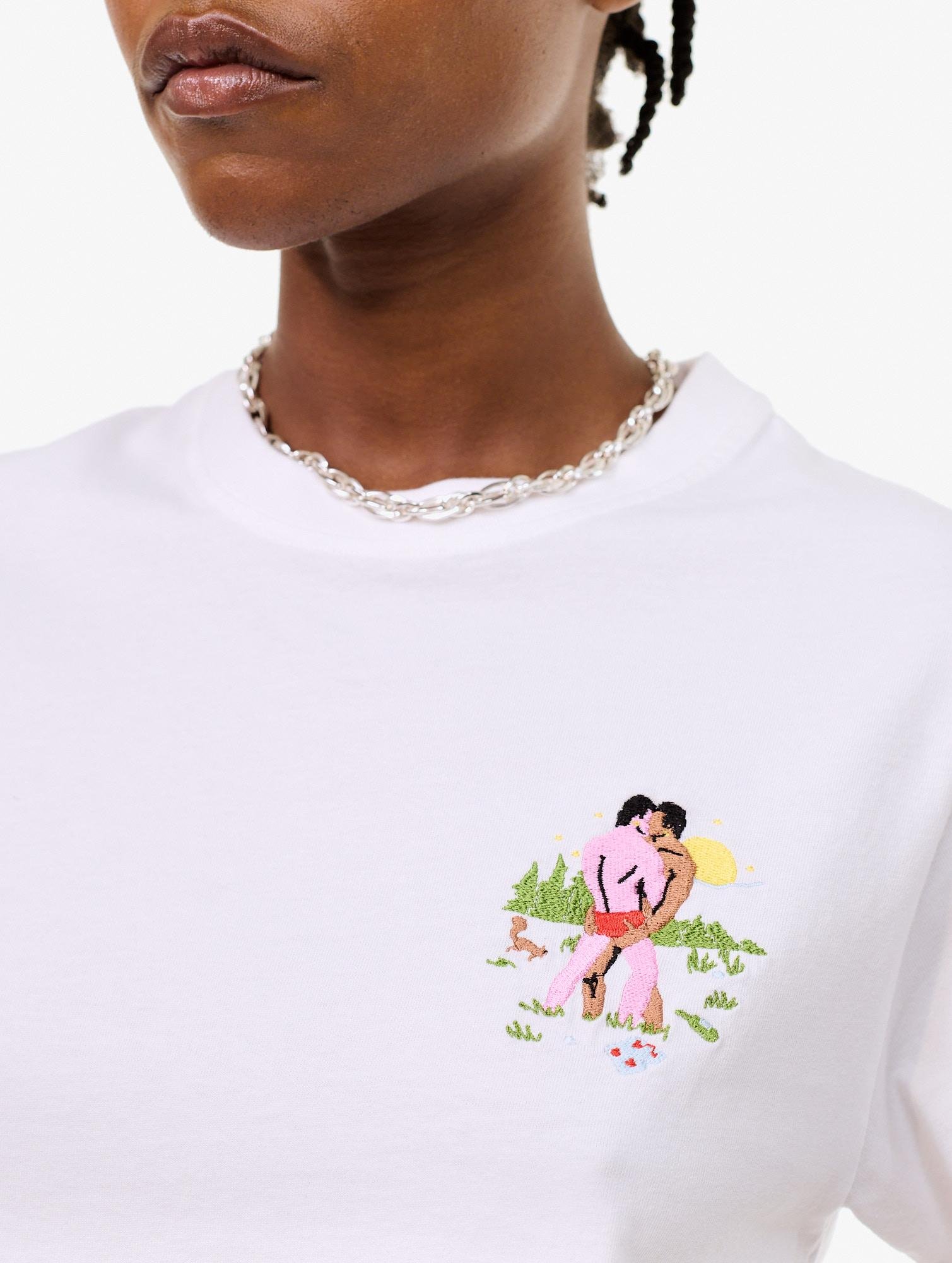 Carne Bollente Knee Deep Desire T-Shirt White front view on model