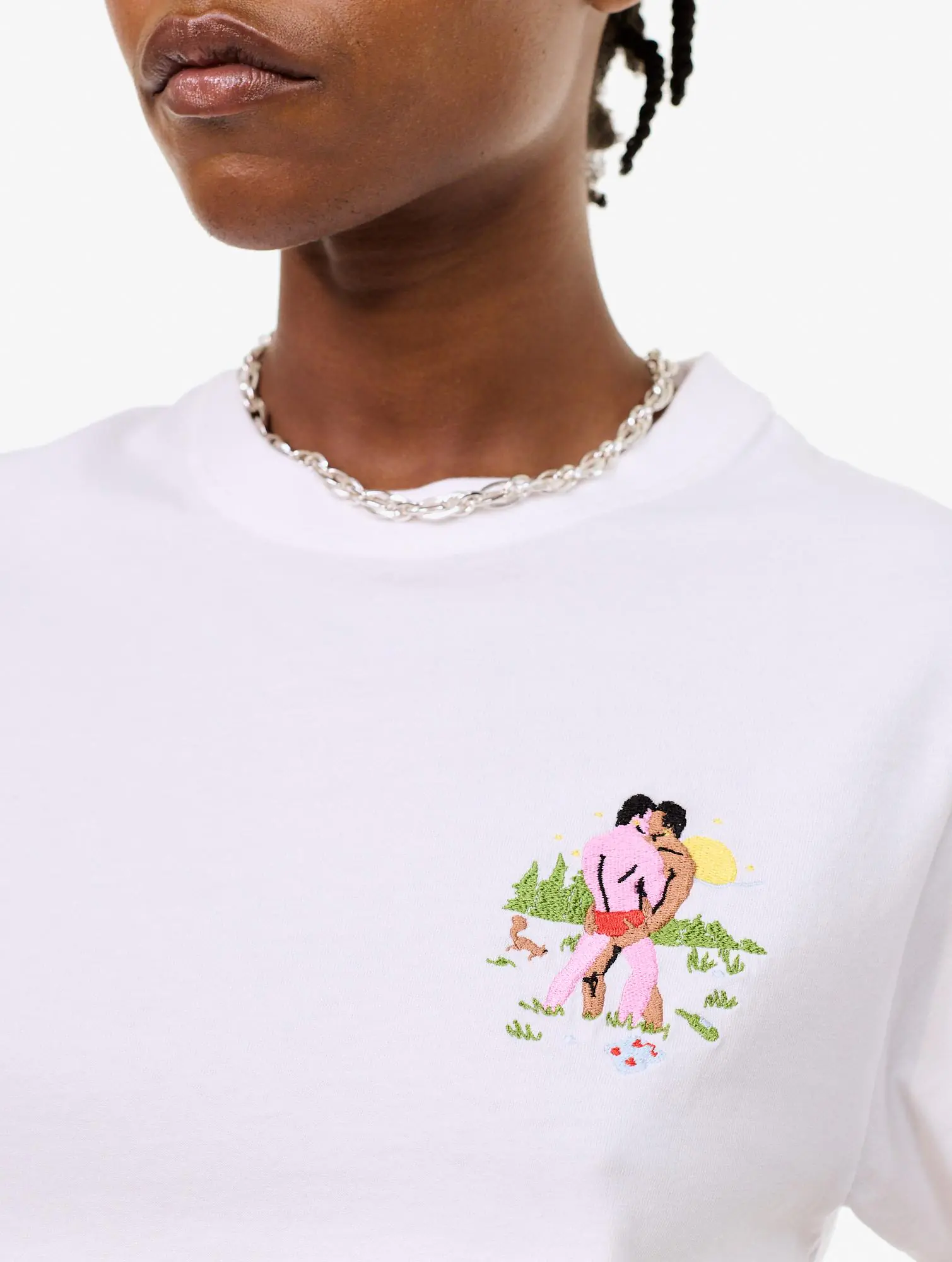 Carne Bollente Knee Deep Desire T-Shirt White front view on model