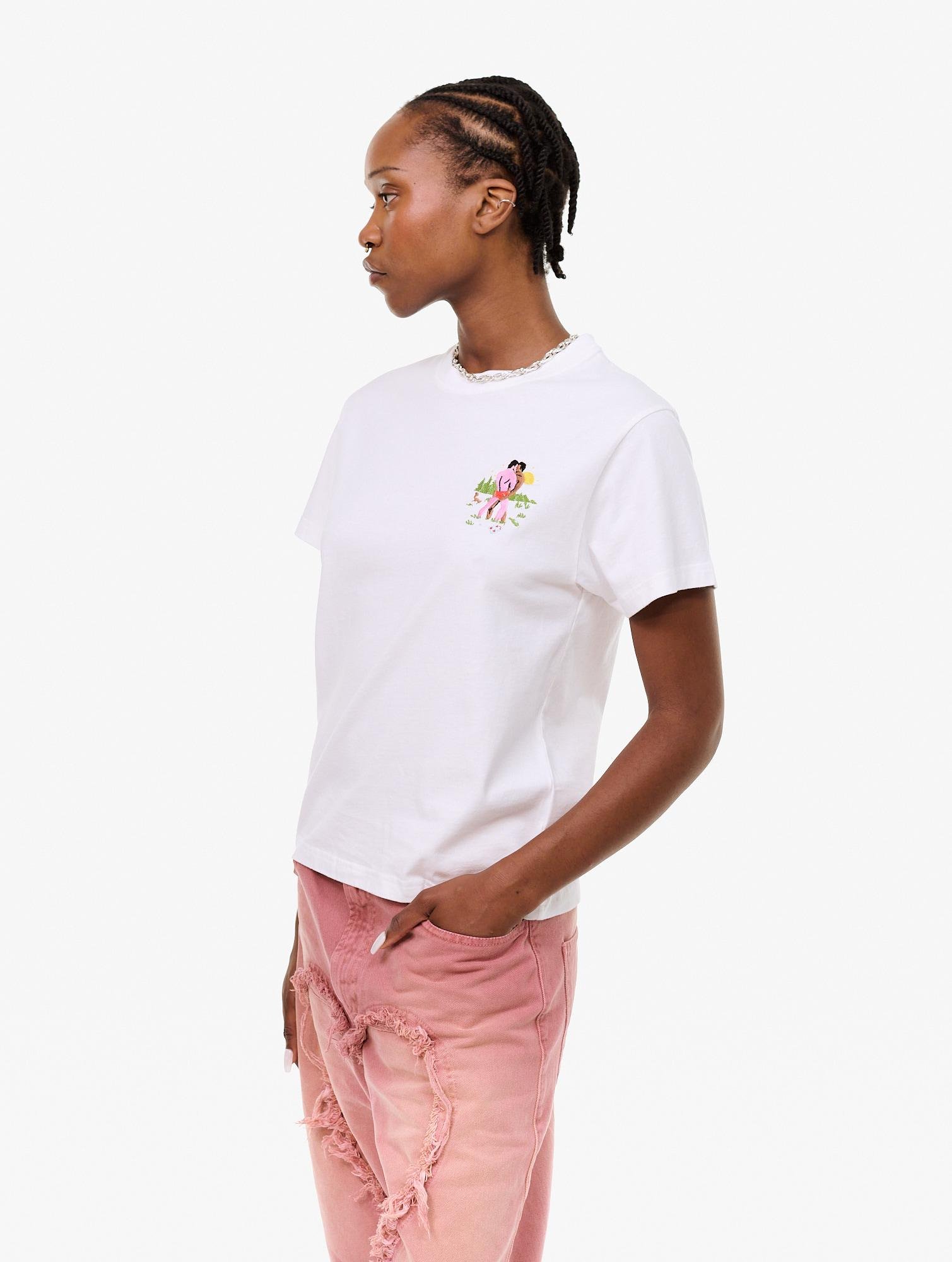 Carne Bollente Knee Deep Desire T-Shirt White front view on model