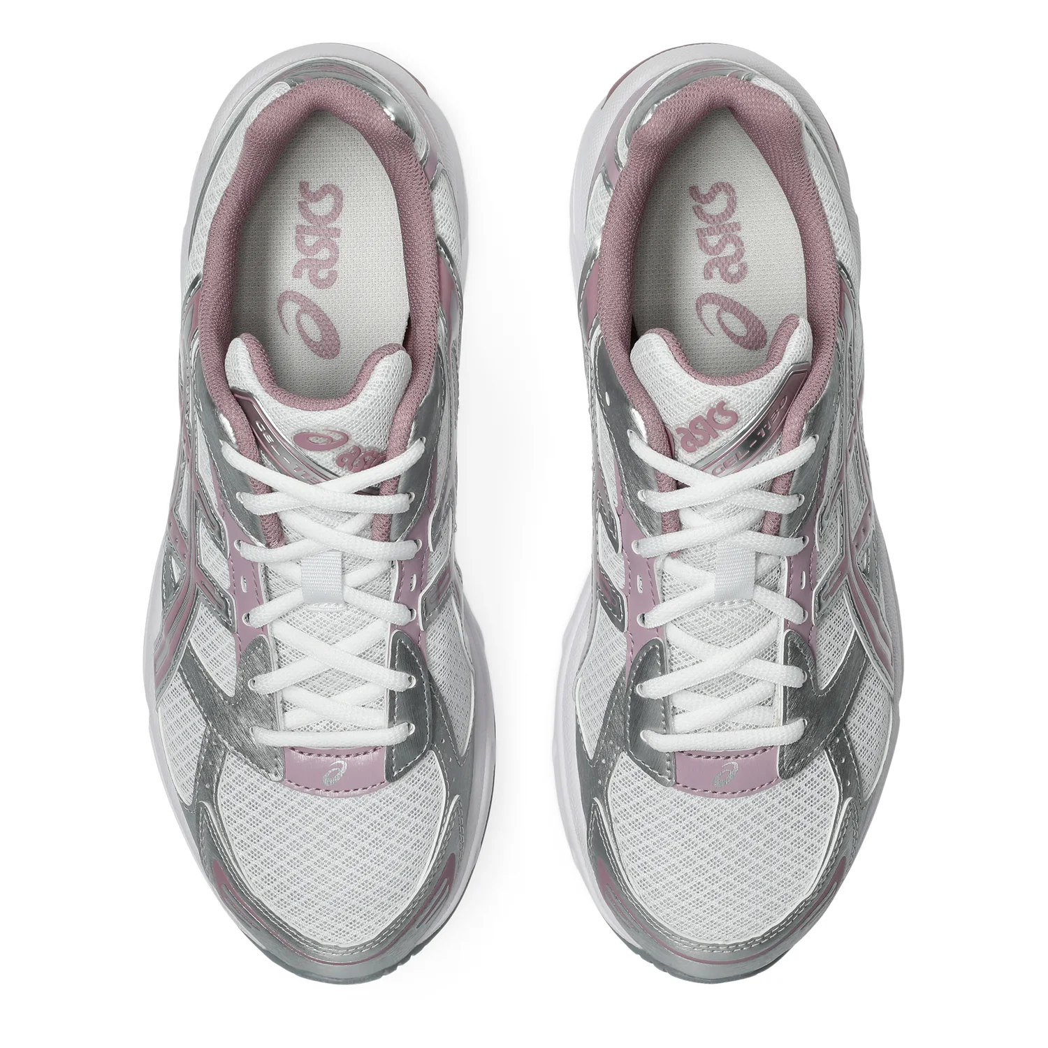 Asics Gel-1130 White/Taro Purple top view in a white background